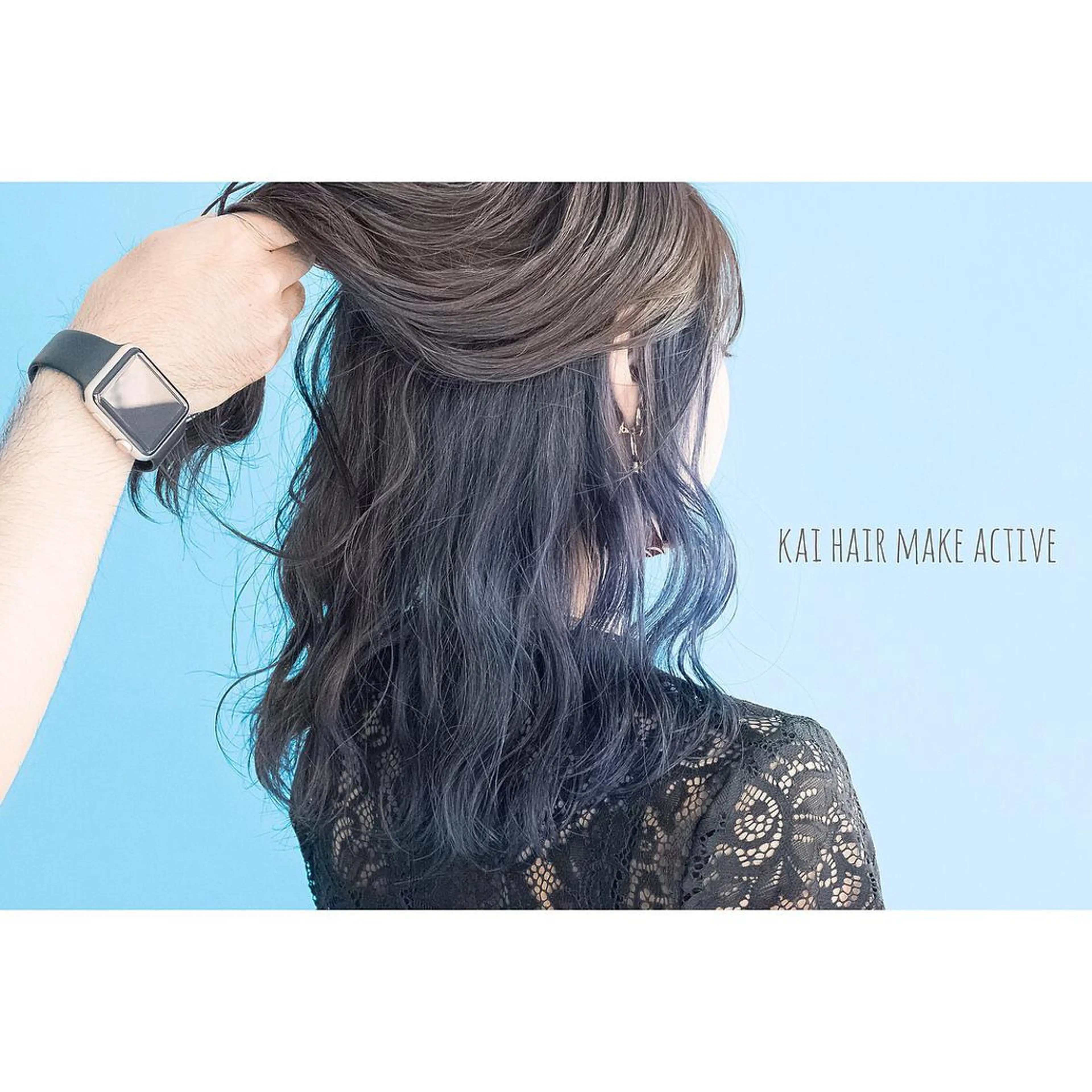 ミディアム カラー ヘアアレンジ ベージュカラー インナーカラー ネイビーカラー カット ヘアカラー トリートメント 坂東 秀幸のヘアスタイル