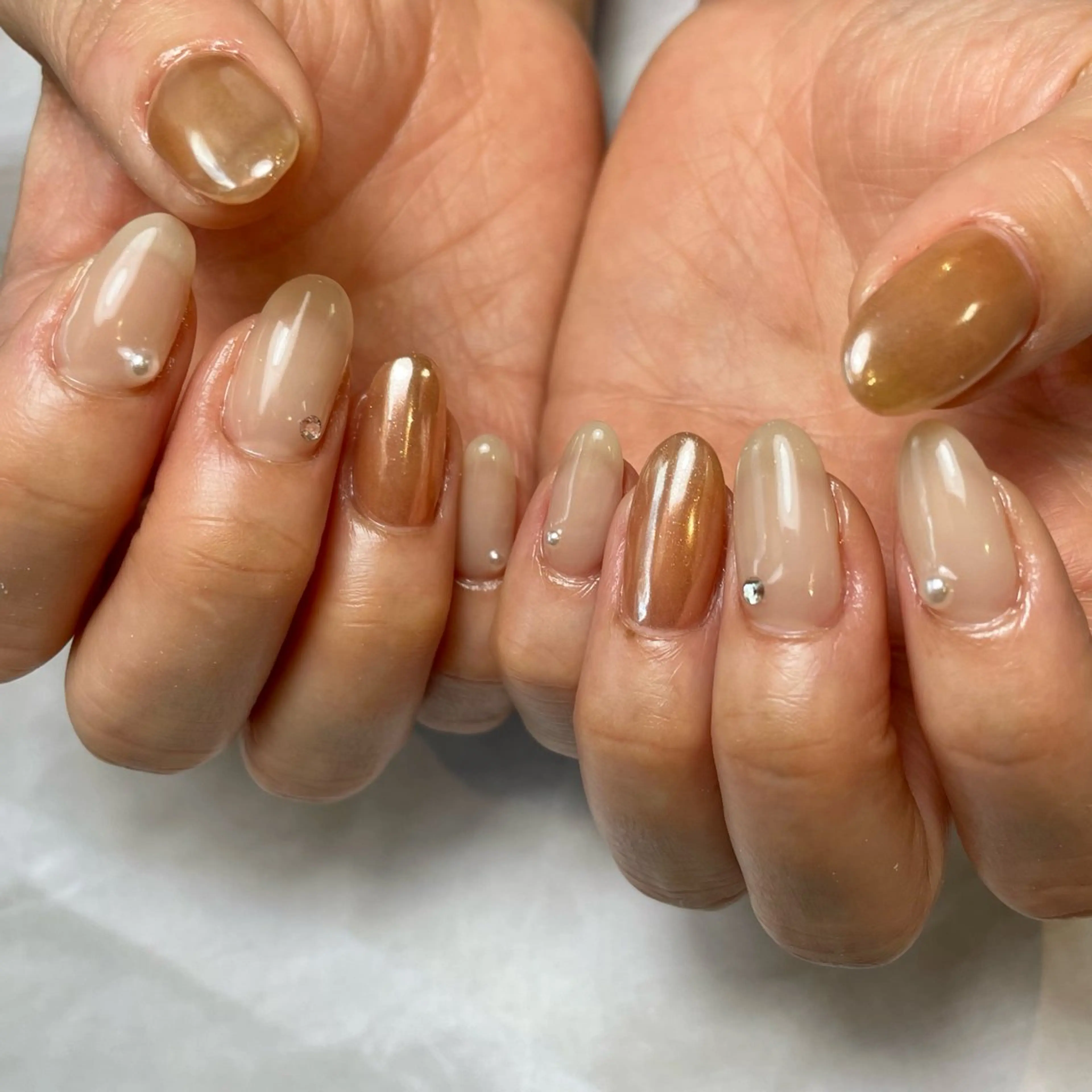 ネイル オレンジ Reflection marikoのネイルデザイン