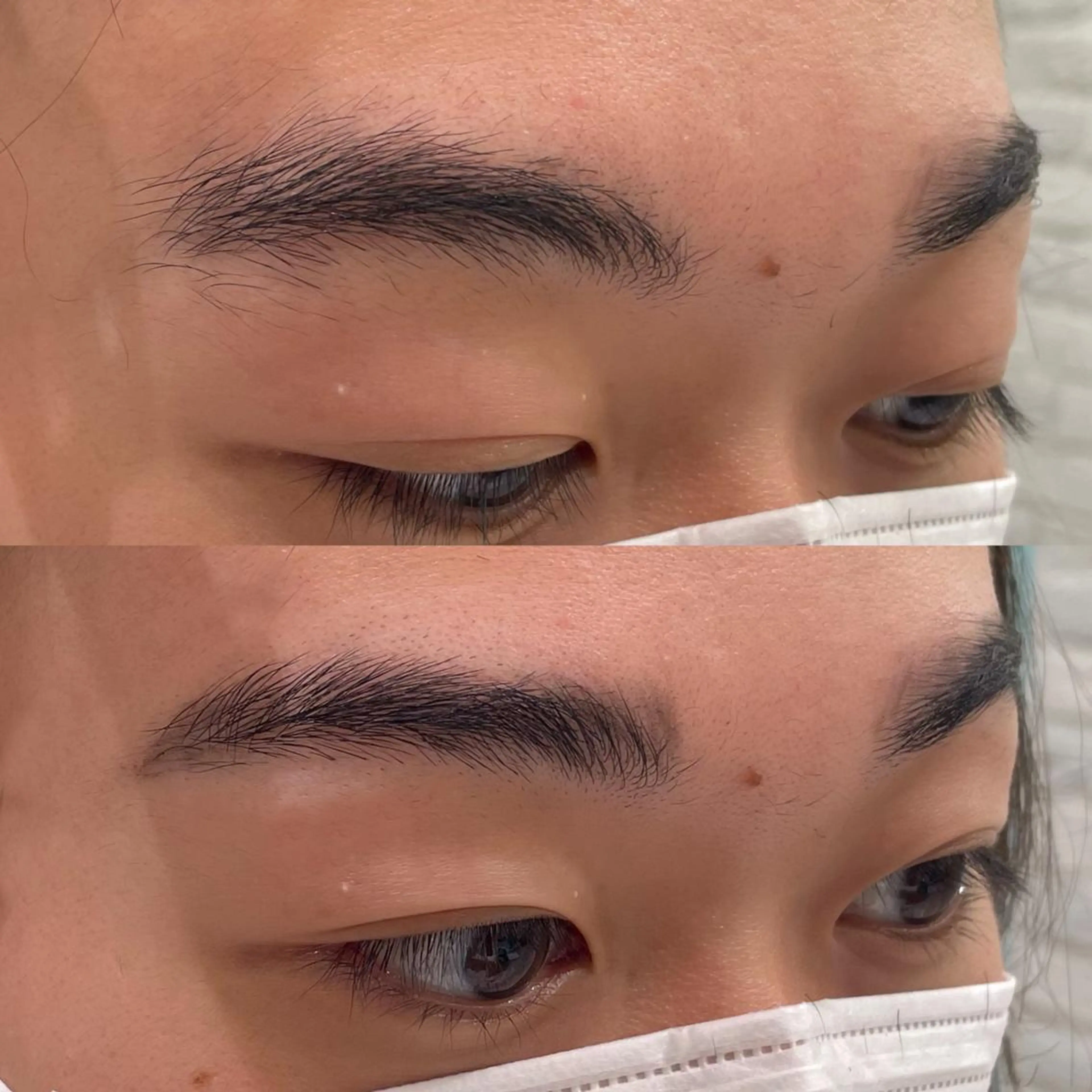 メンズ アイブロウ パク・ボミン小野リエ 韓国ハーフ🦊のヘアスタイル