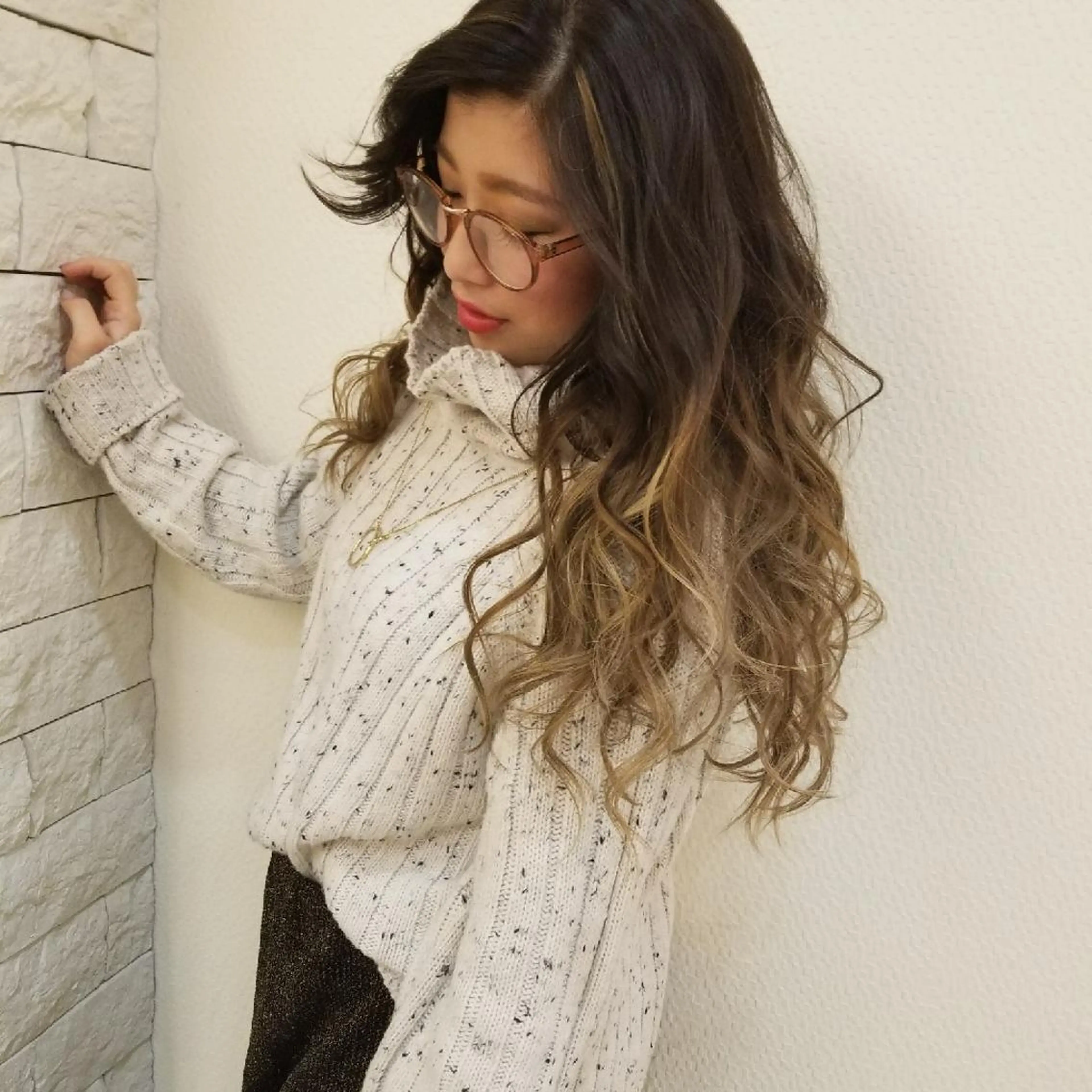 ロング カラー Le Lien カジのヘアスタイル