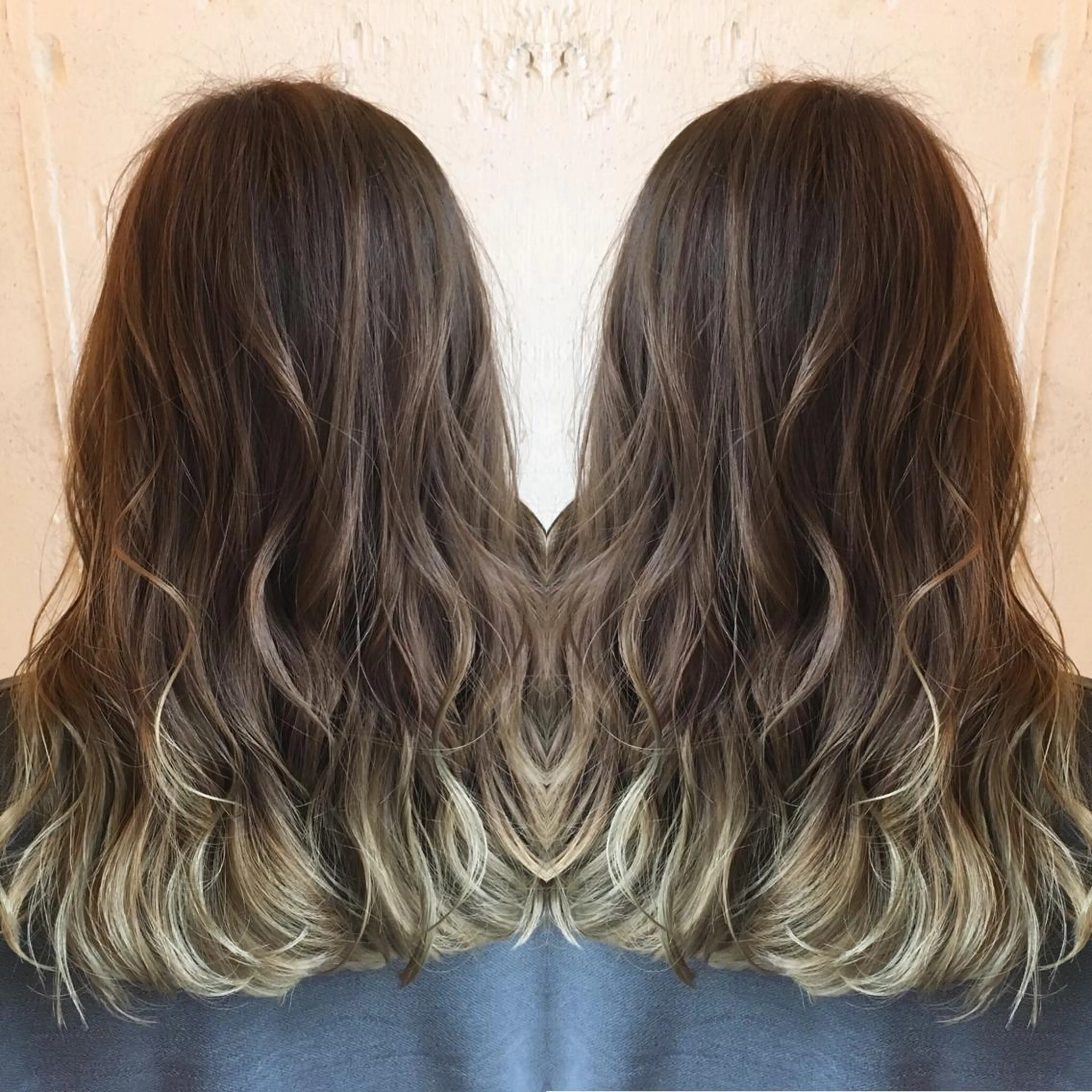 ロング カラー アッシュ ベージュカラー 透明感カラー グラデーションカラー 💈平島 拓也💈のヘアスタイル