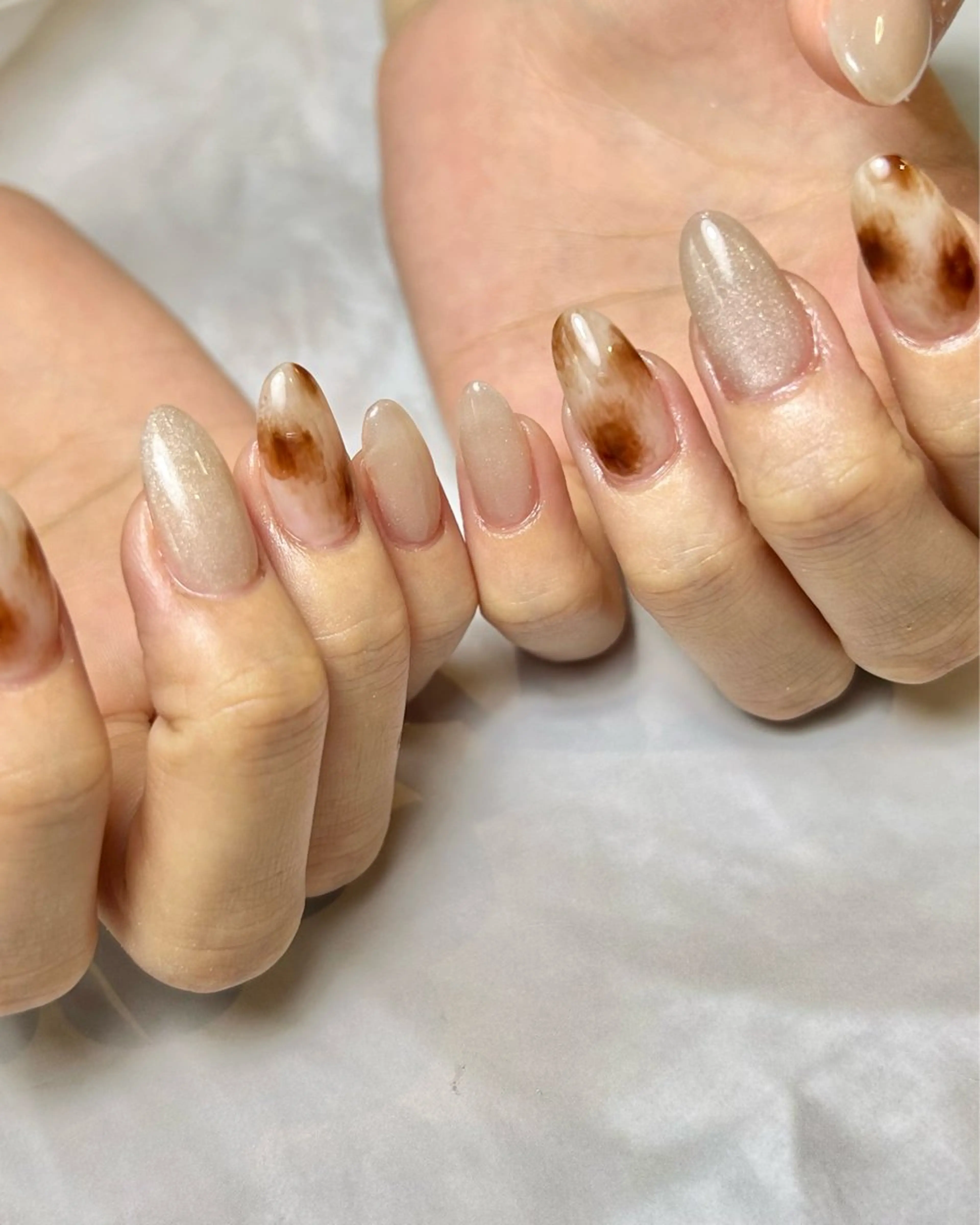 ネイル べっ甲ネイル 持ち込み ハンドネイル Reflection marikoのネイルデザイン