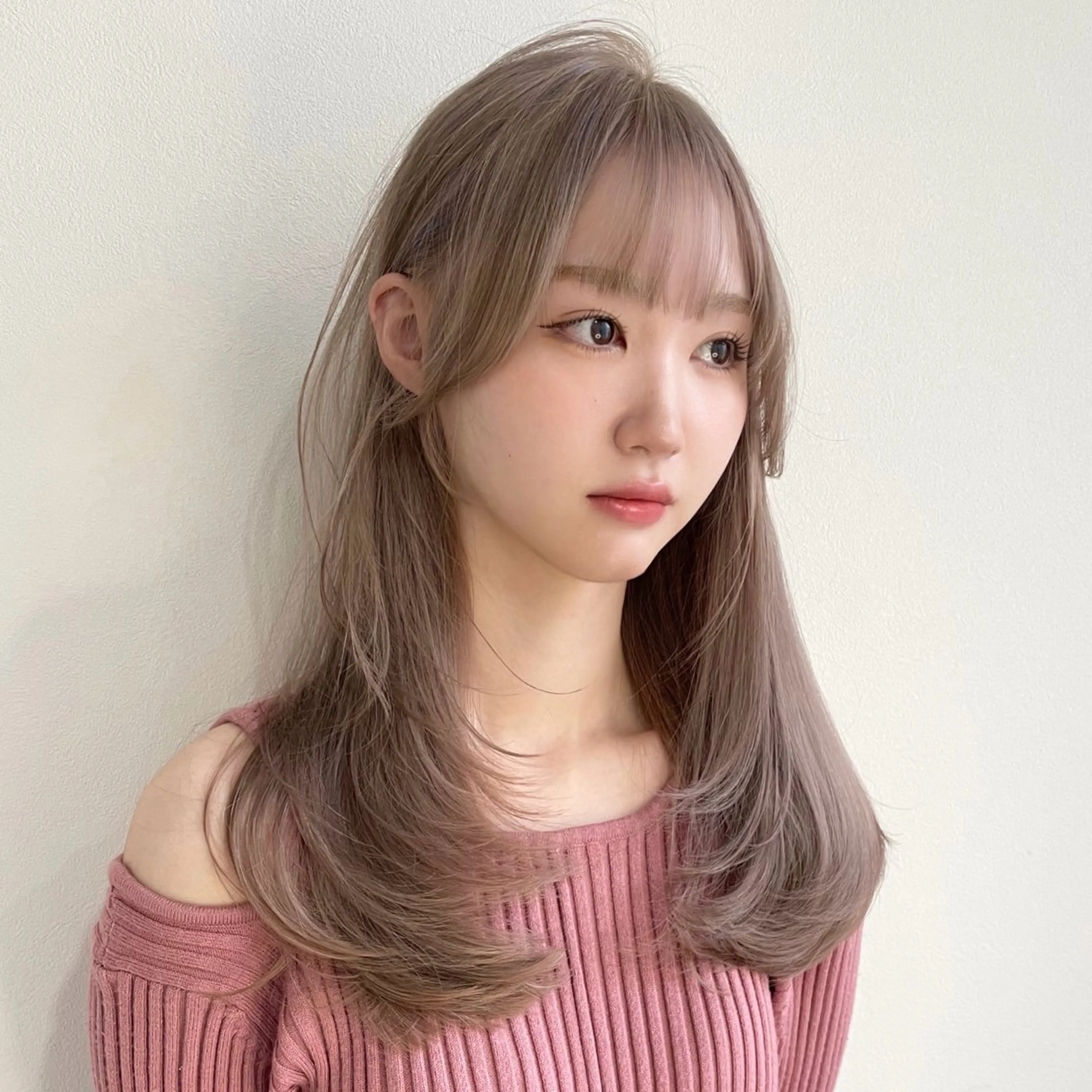 セミロング カラー カット ヘアカラー risako🇰🇷 韓国ヘア/レイヤーのヘアスタイル