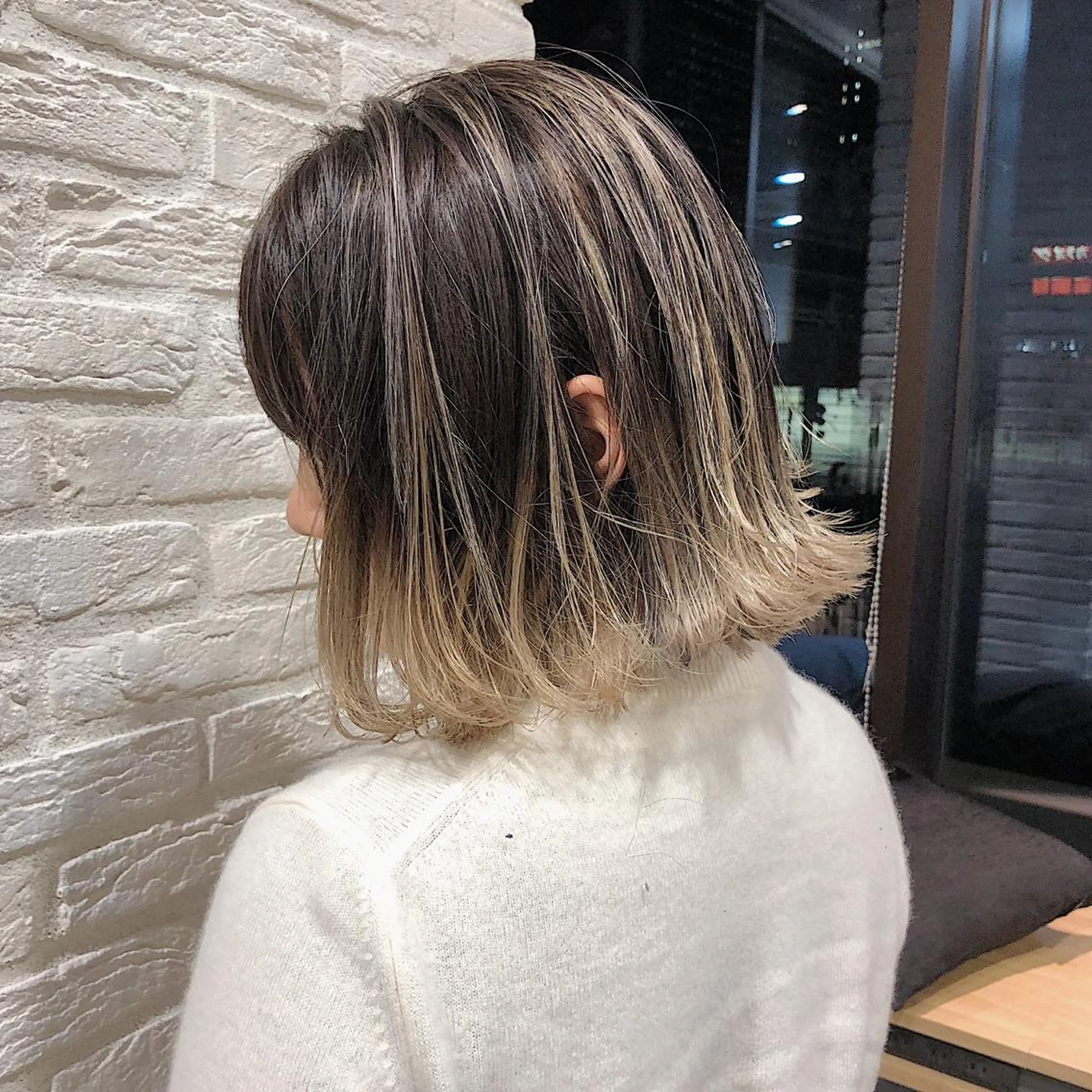 ミディアム カラー バレイヤージュ レイヤーカット 【t.a.g（タグ）】所属・ノンダメージ髪質改善 カラー💎/KURAのヘアスタイル