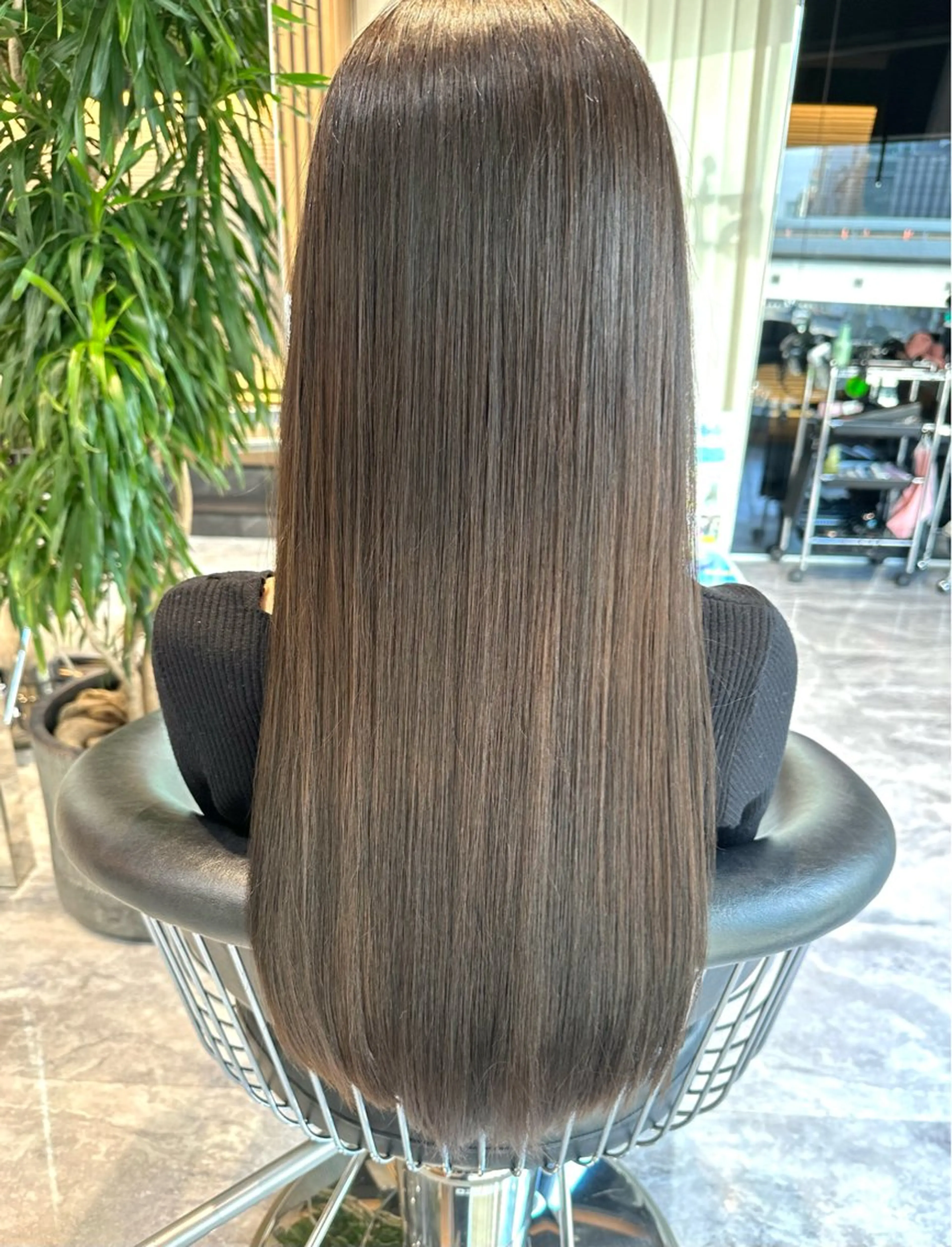 ロング 髪質改善 縮毛矯正 トリートメント ヘアカラー 縮毛矯正 トリートメント 美髪矯正/酸性ストレ ート/艶カラー/堅田のヘアスタイル