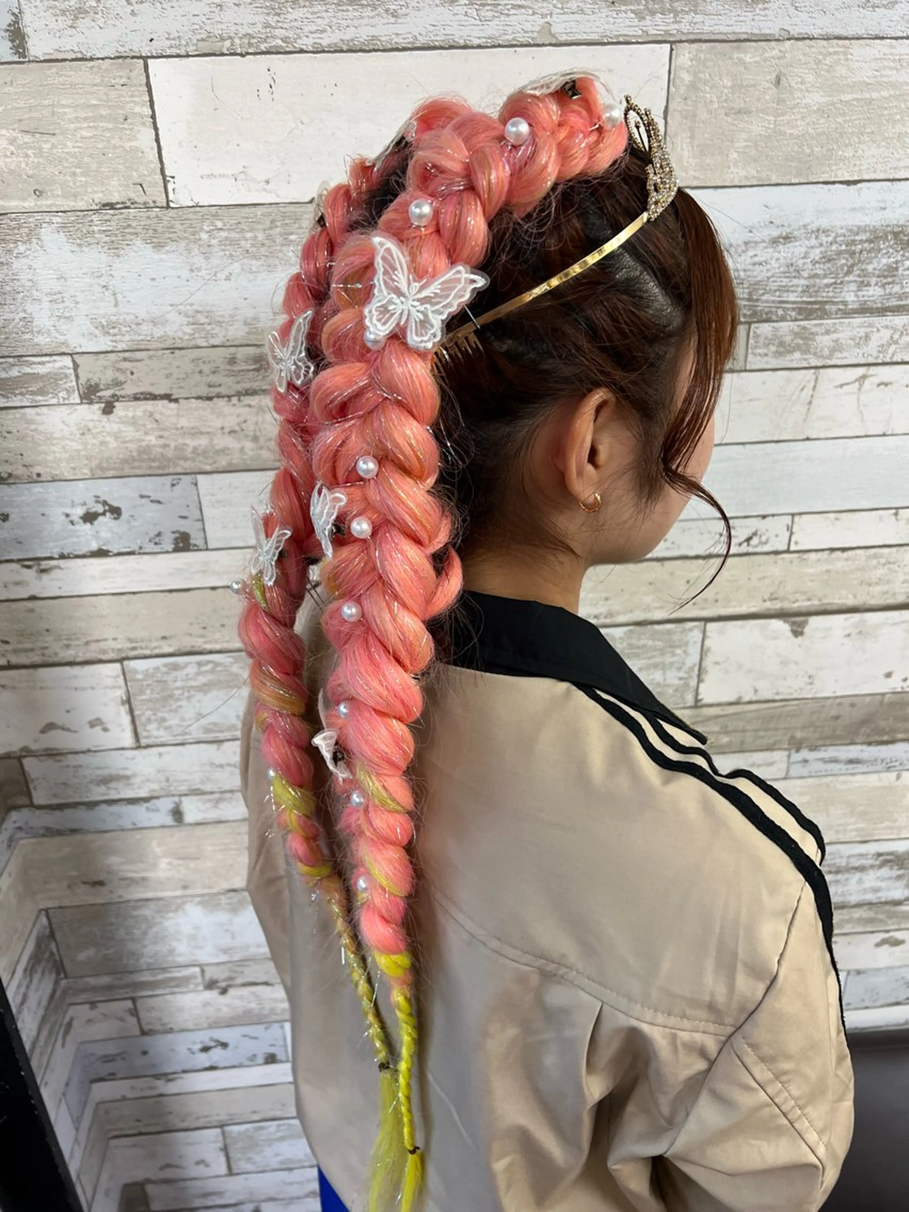 セミロング エクステ B-W ⭐️REIKOのヘアスタイル