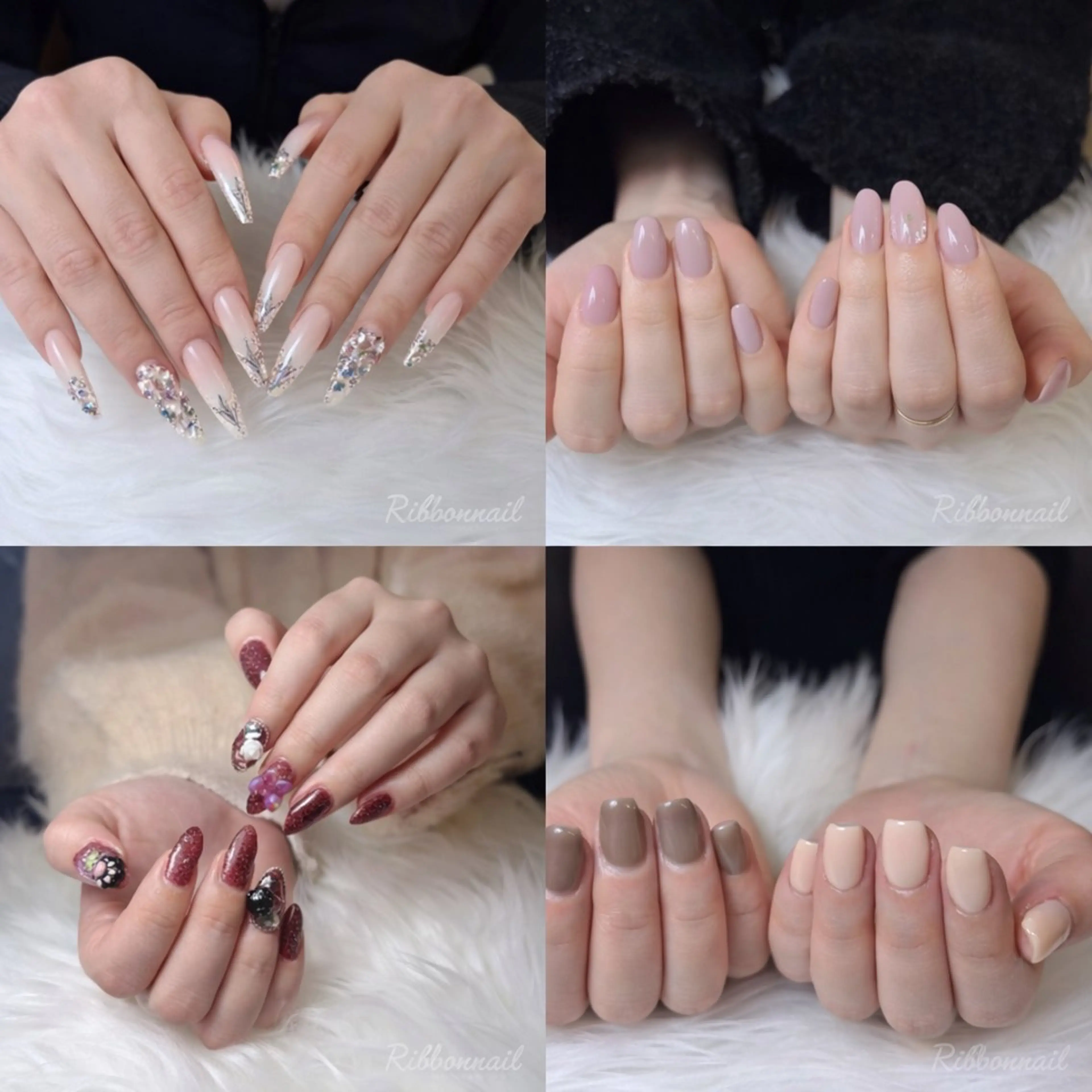 ネイル チークネイル フットネイル フレンチネイル グラデーション 韓国ネイル Ribbonnail staffのネイルデザイン