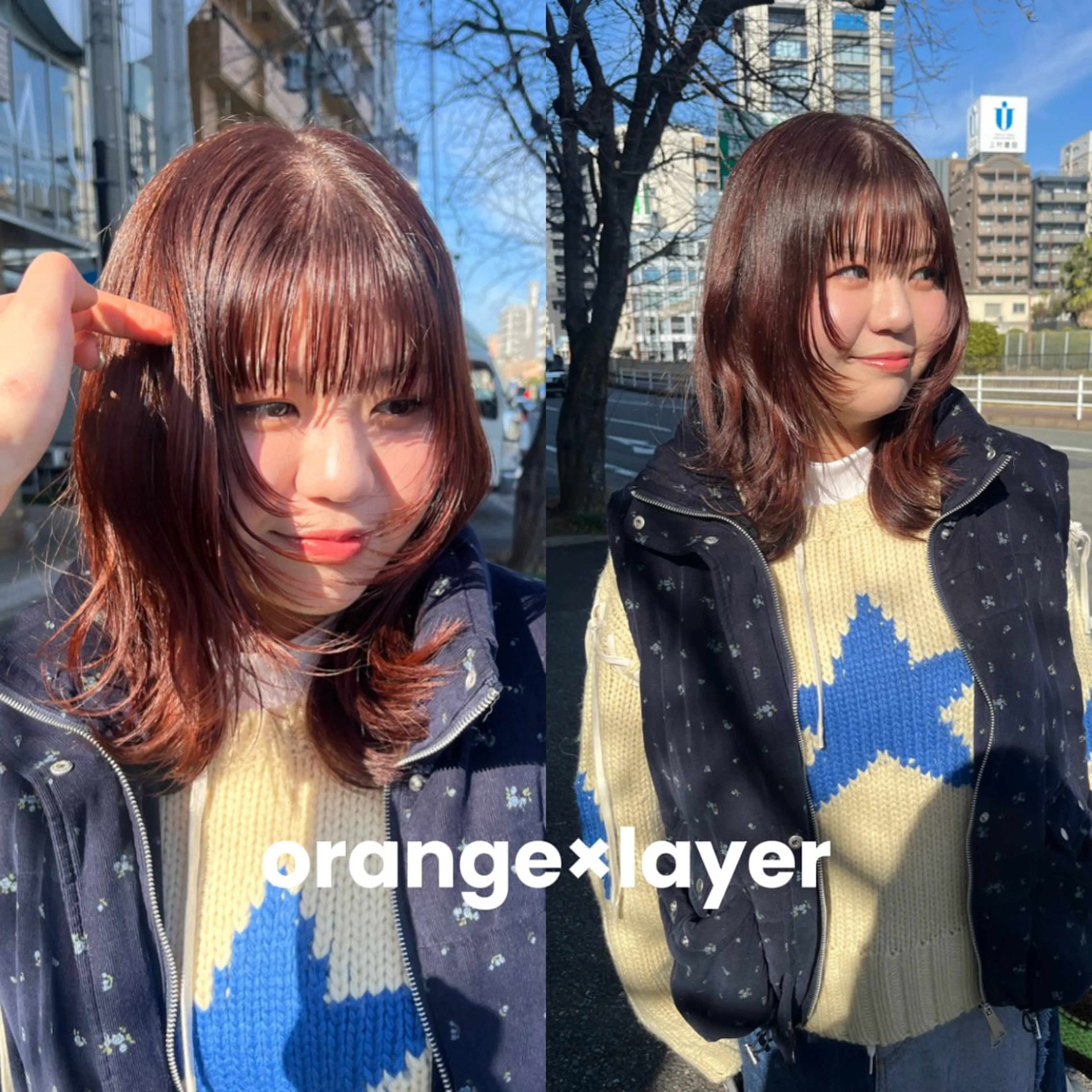 ミディアム カラー 顔周りカット レイヤーカット 似合わせカット カット ヘアカラー トリートメント yuumi/大濠🪷 レイヤー/ハイトーンのヘアスタイル