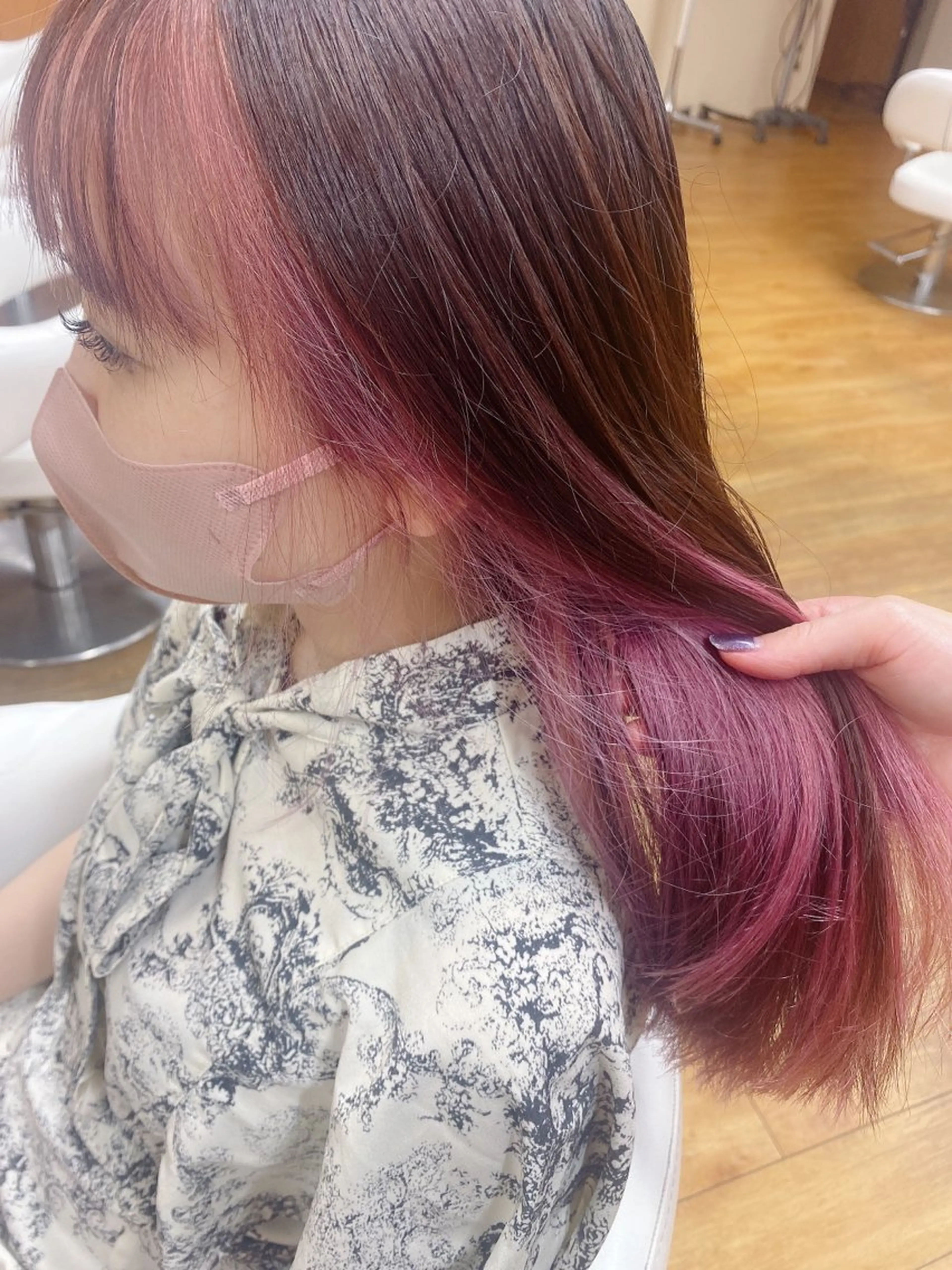 ロング カット ヘアカラー トリートメント sagedoue MIZUKI✂️のヘアスタイル