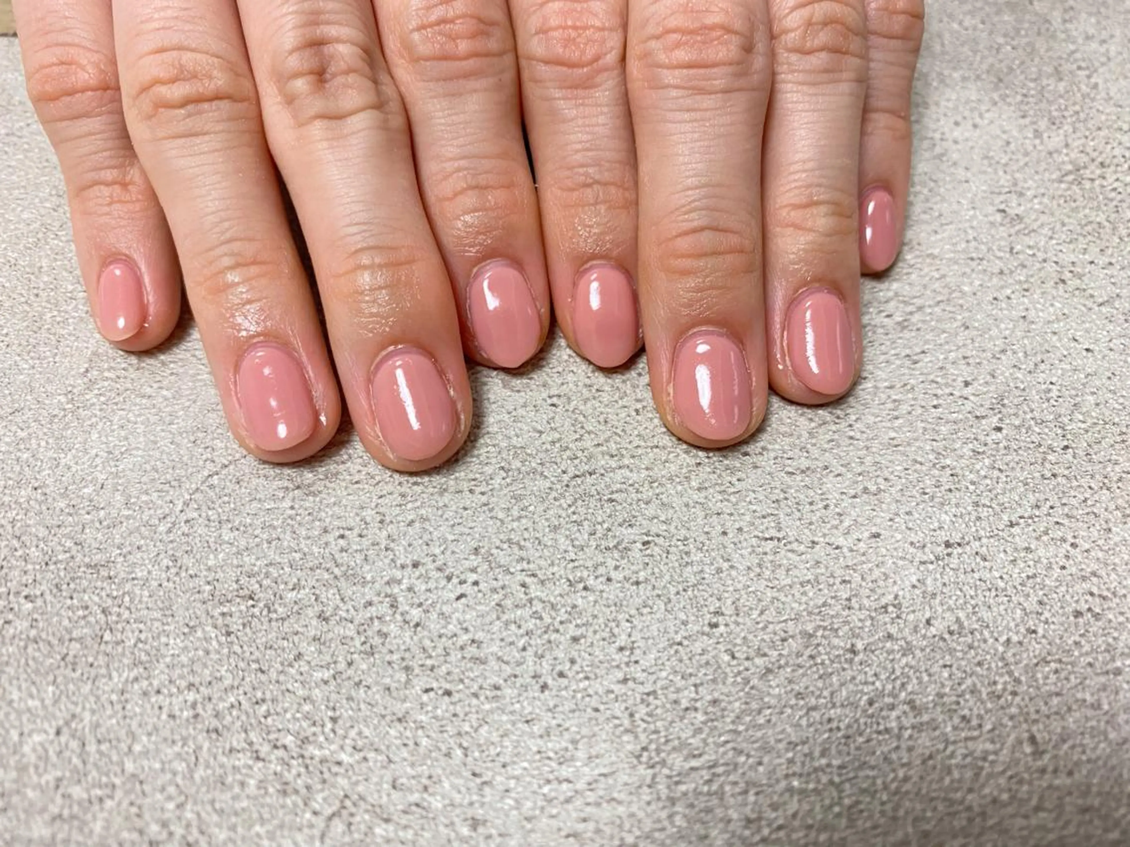 ネイル ワンカラーネイル ピンク ハンドネイル Mogu nail 二子玉川のネイルデザイン