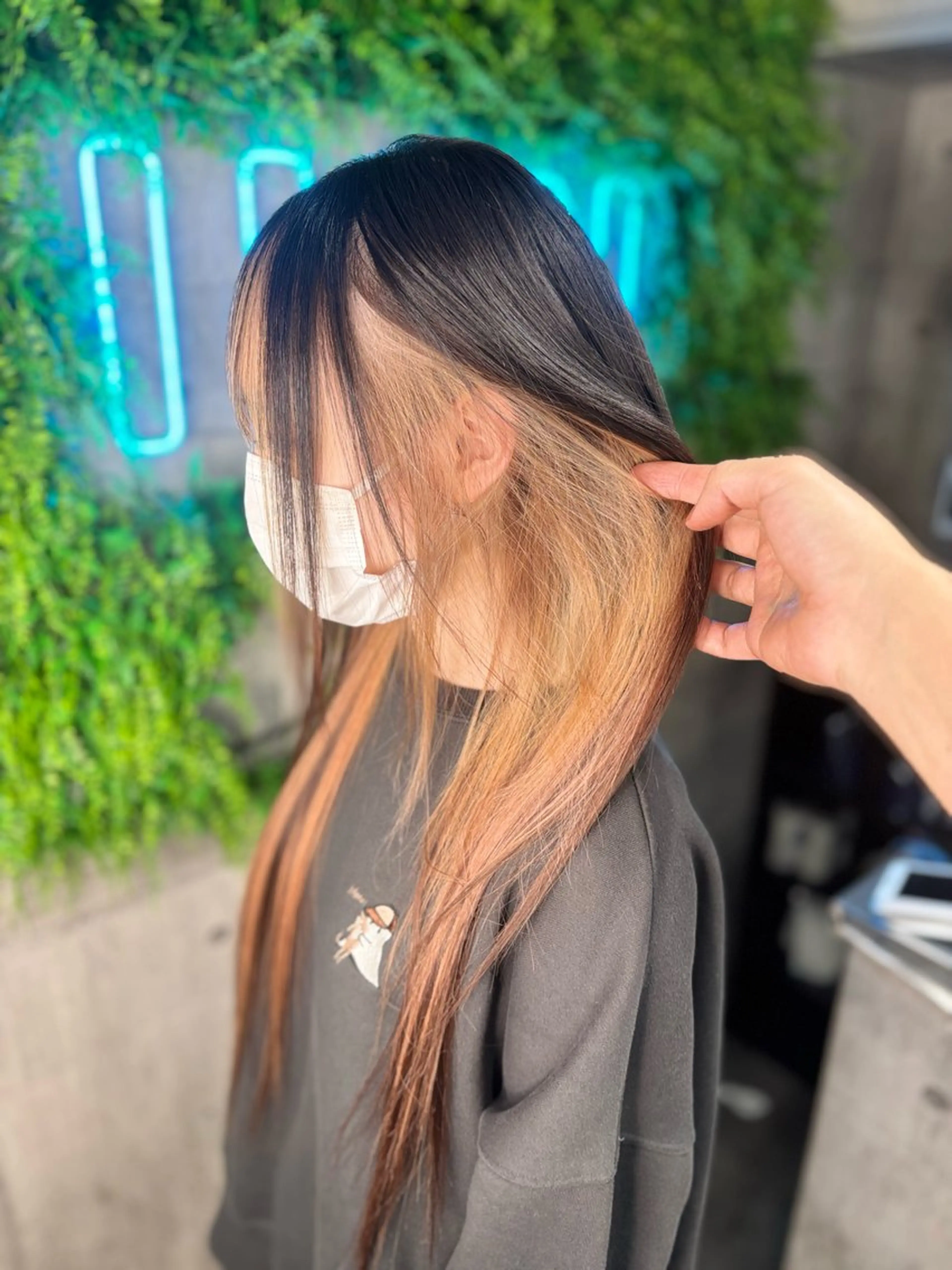 ロング カラー ヘアカラー トリートメント 個性派ウルフ/メンズ /ブリーチ/渋谷のヘアスタイル