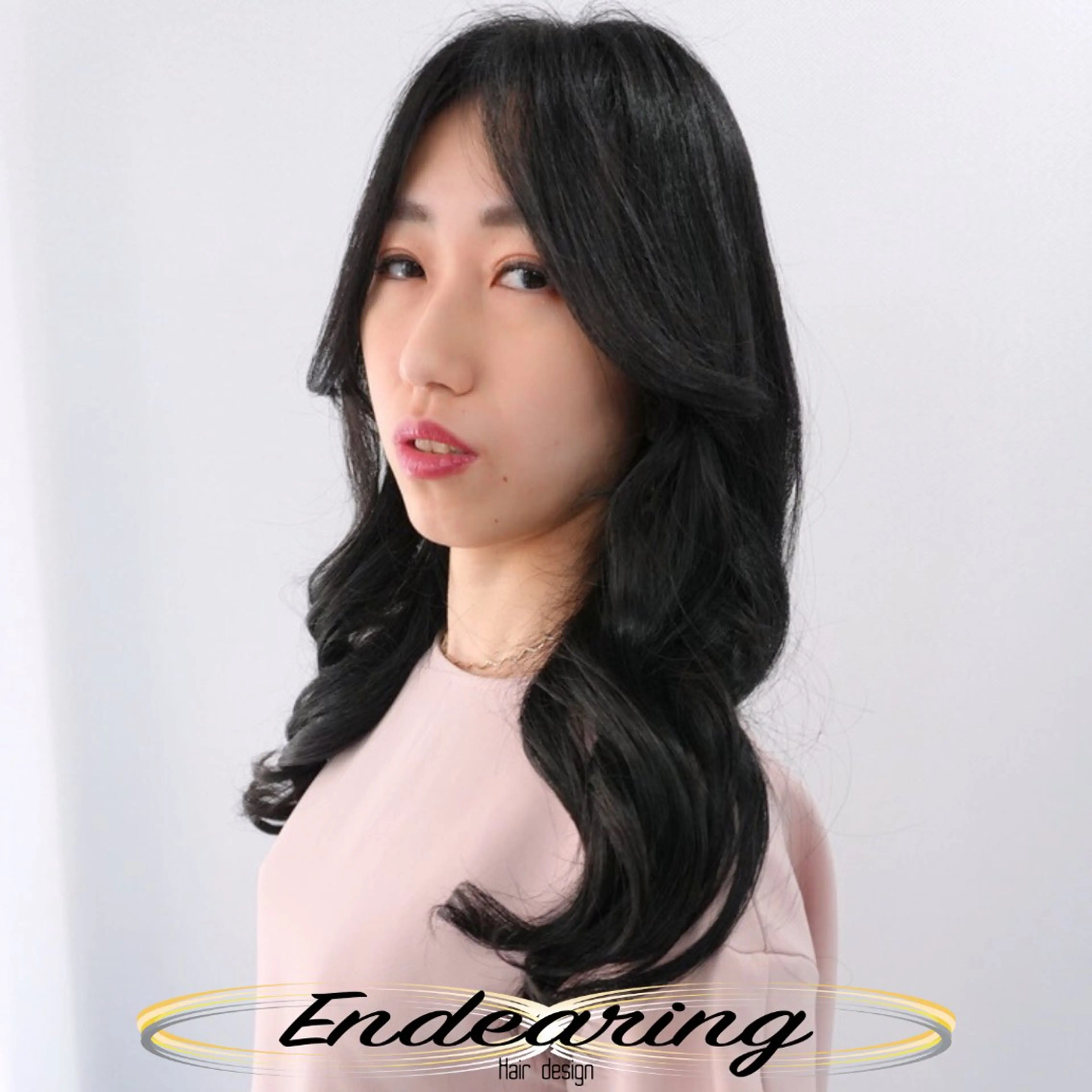 カラー 黒髪 ダークグレー カット ヘアカラー Endearing 銀座/レイヤーカットのヘアスタイル