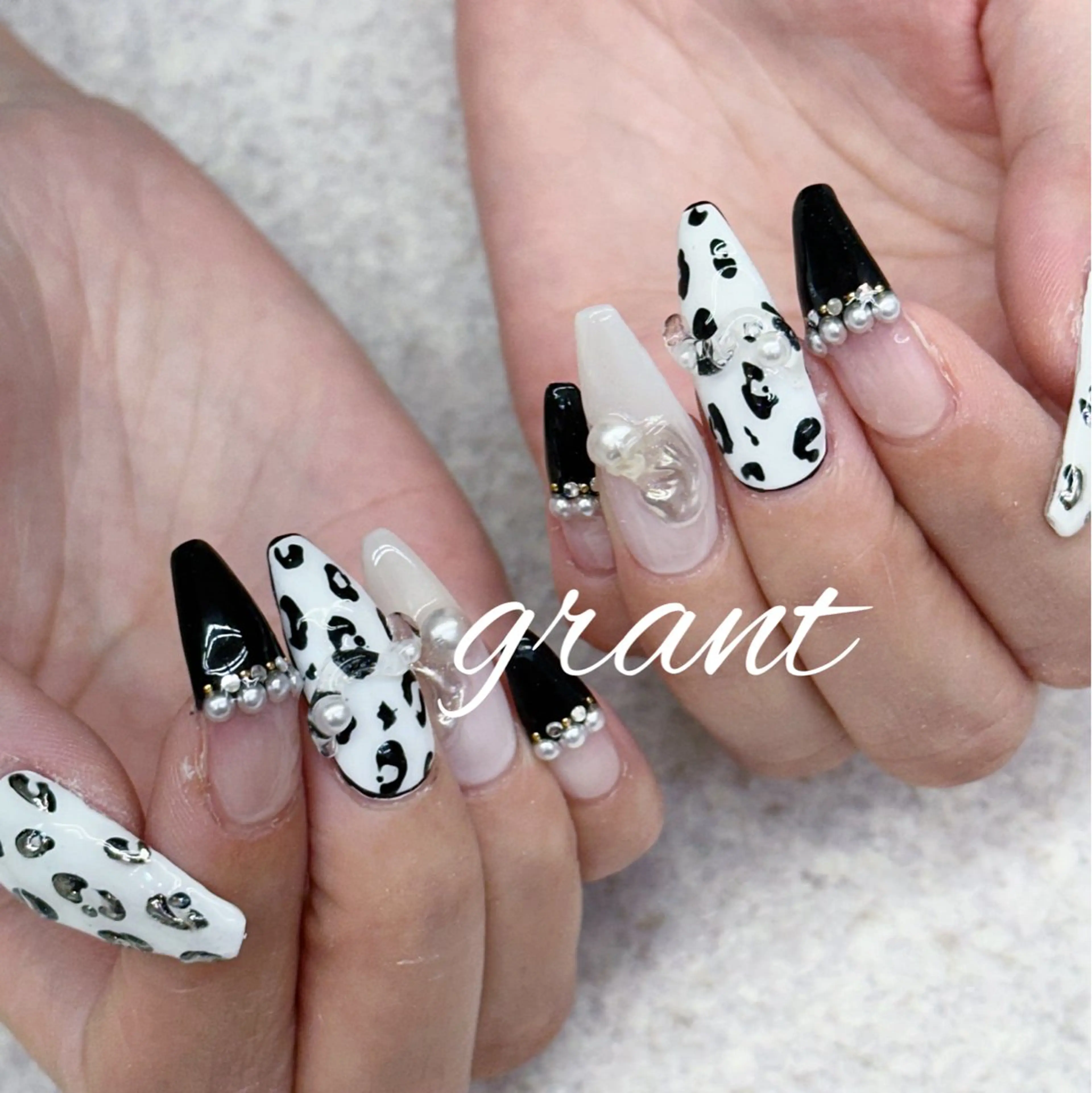 ネイル アニマル柄 ハンドネイル nail salon grant所属・nailsalon grantのネイルデザイン