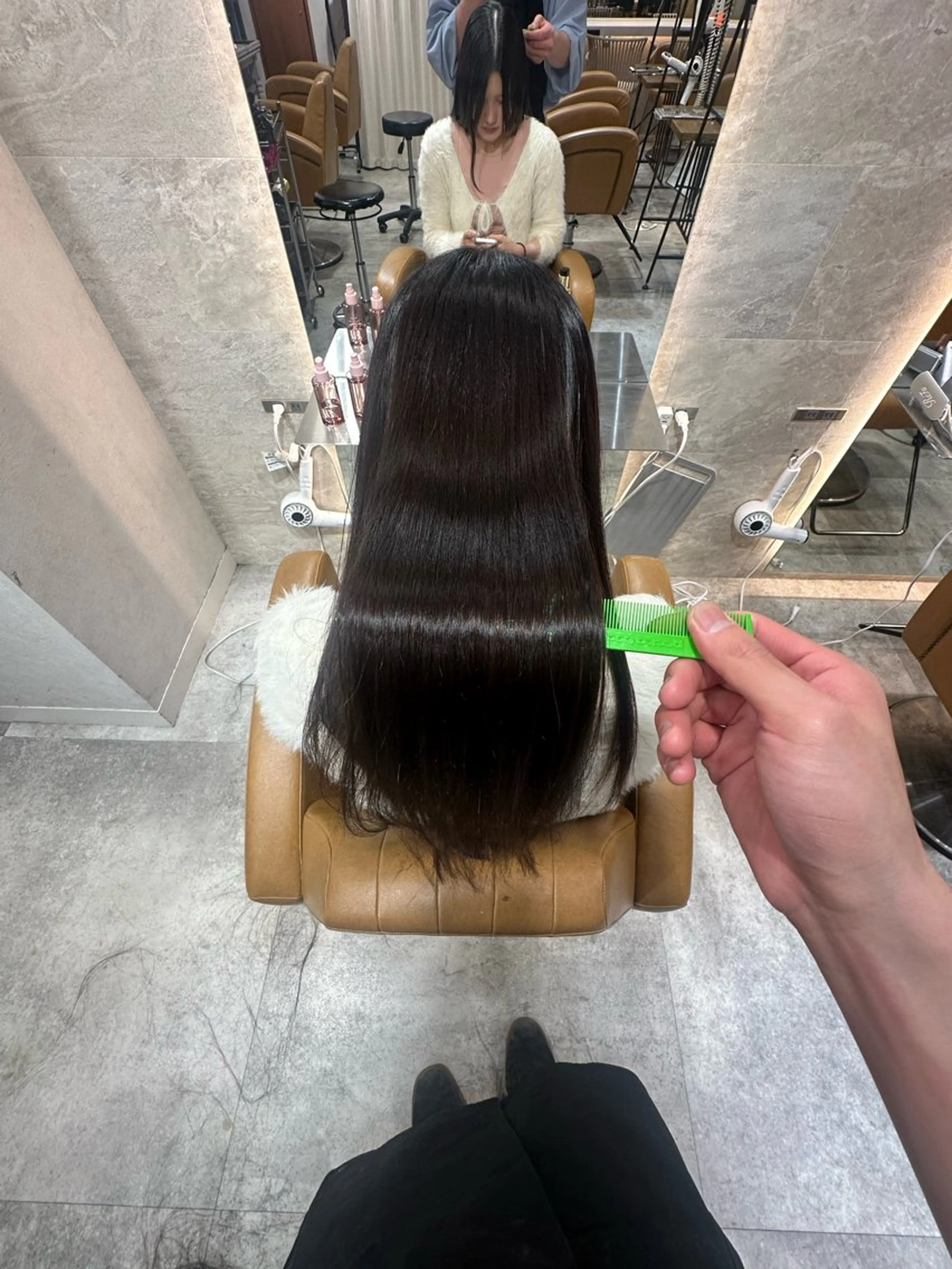 ロング 縮毛矯正 カット 縮毛矯正 Lond rouge所属・💚銀座/ボブ /ショート/芦川💚のヘアスタイル