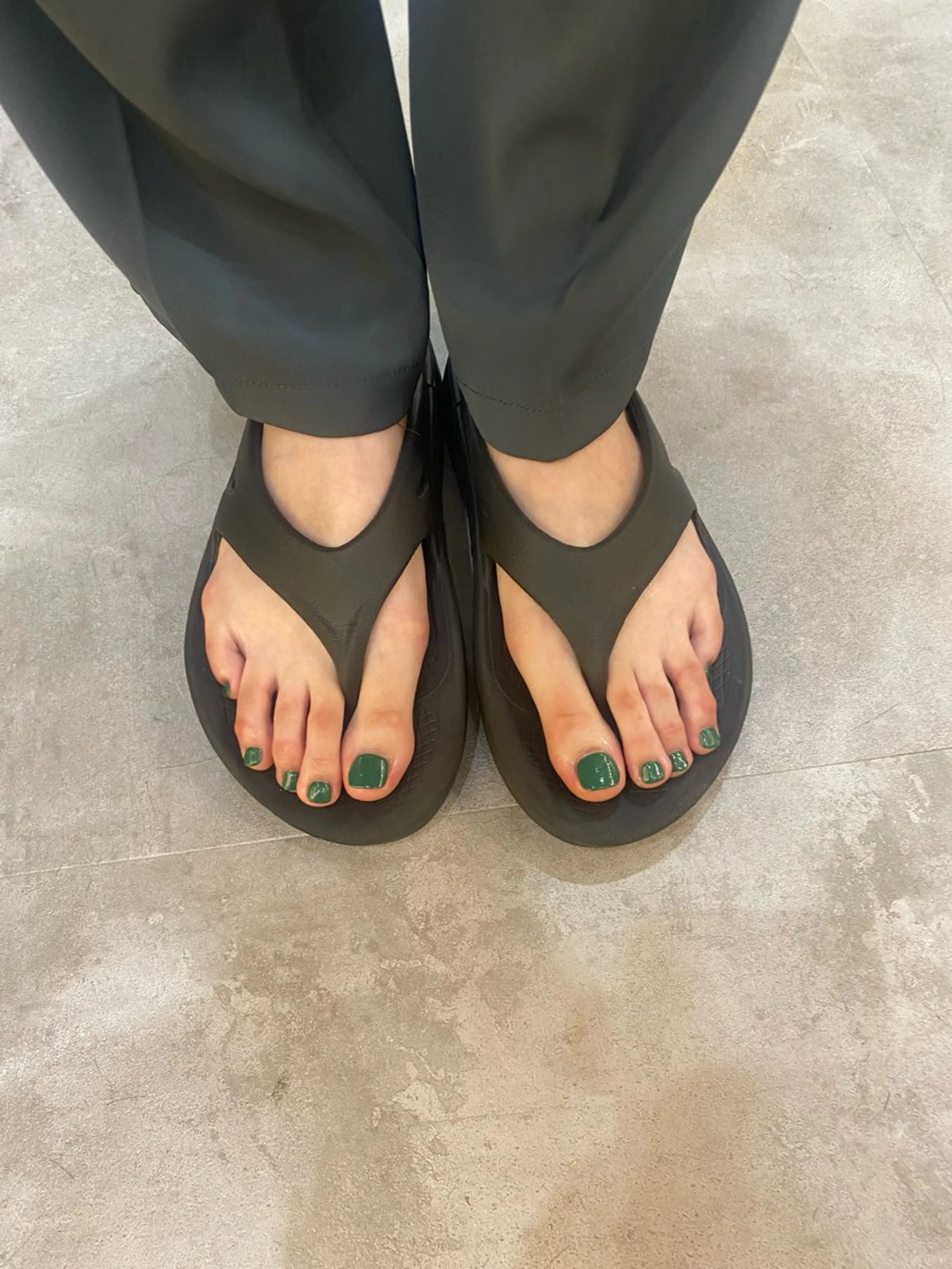 ネイル フットネイル グリーン Mao ♡のネイルデザイン