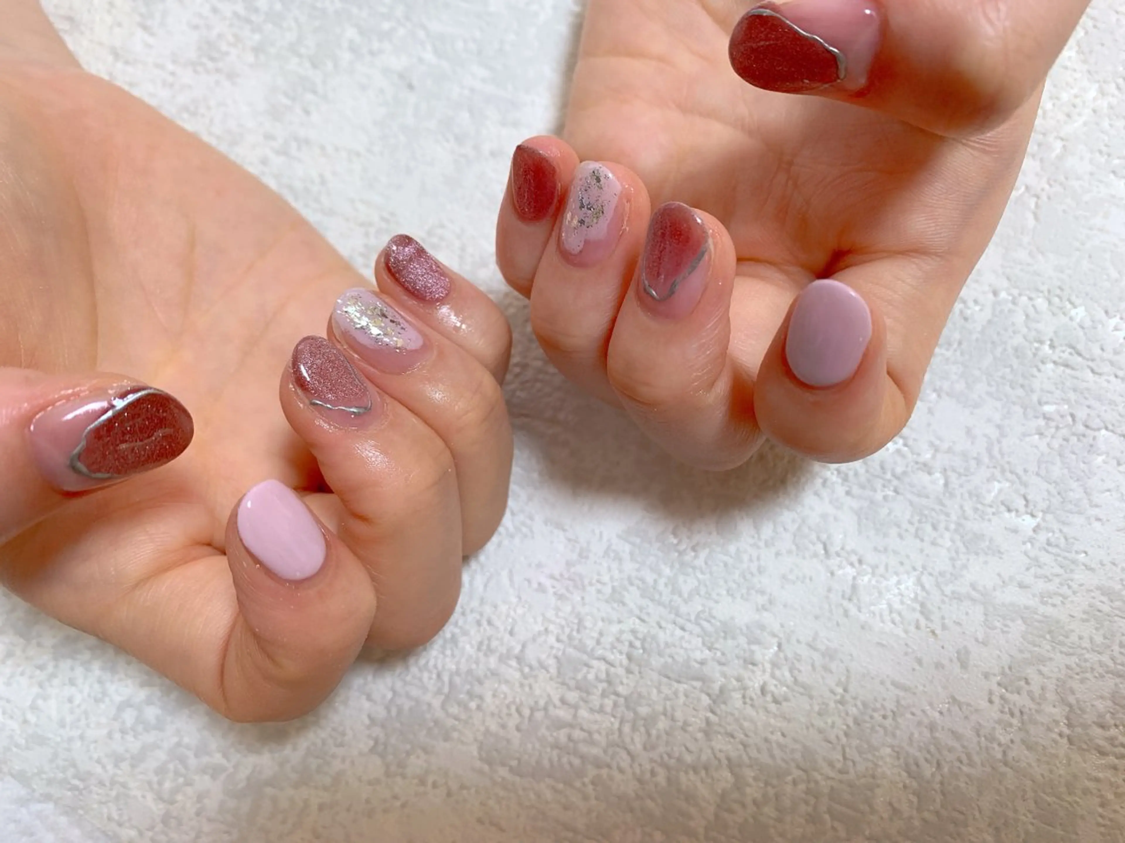 ネイル ジェルネイル キラキラネイル 韓国ネイル マグネットネイル メンズネイル kiki nail たまプラーザのネイルデザイン