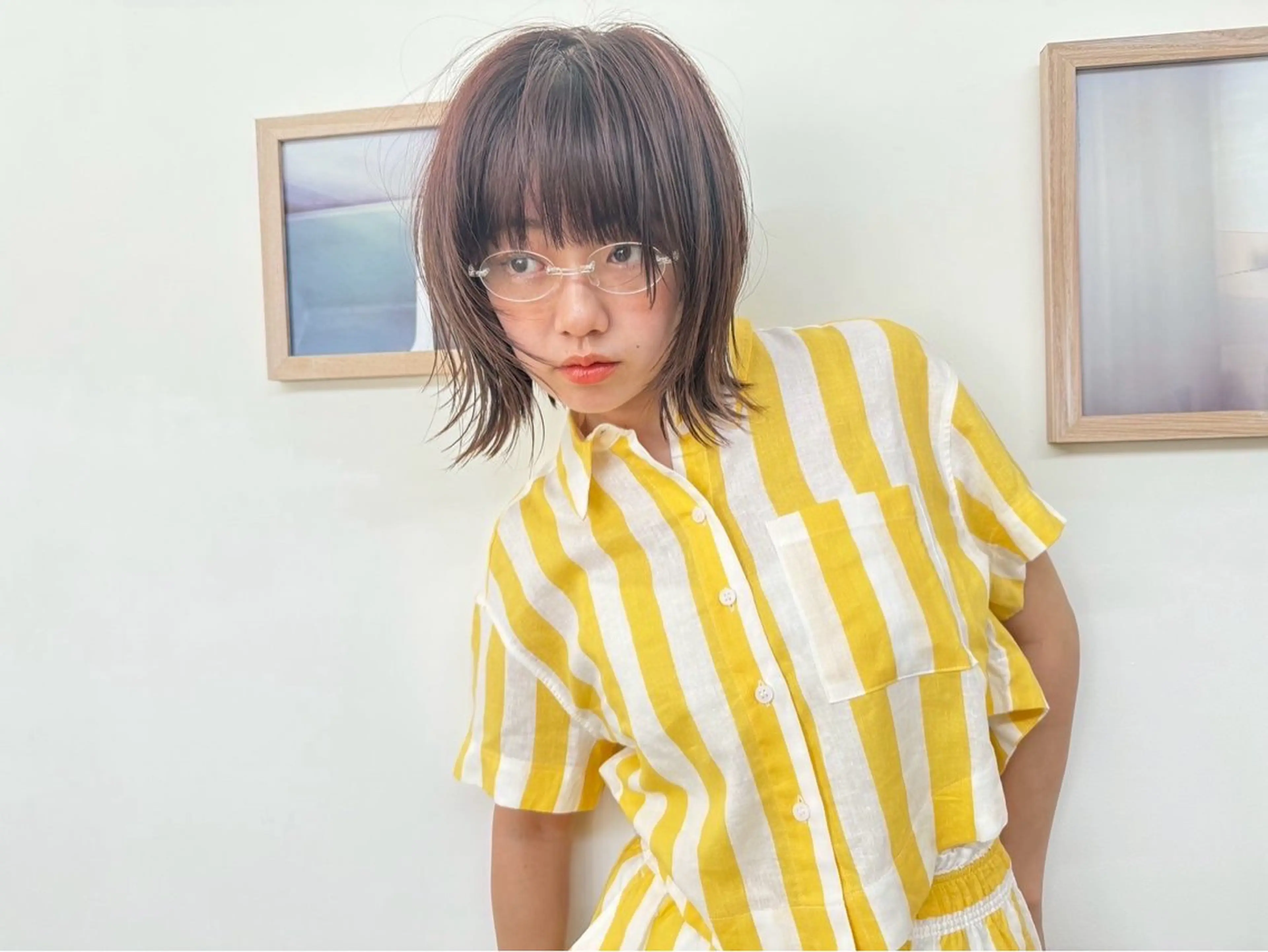 ミディアム 透明感ダブルカラー/ 諸岡ひばりのヘアスタイル