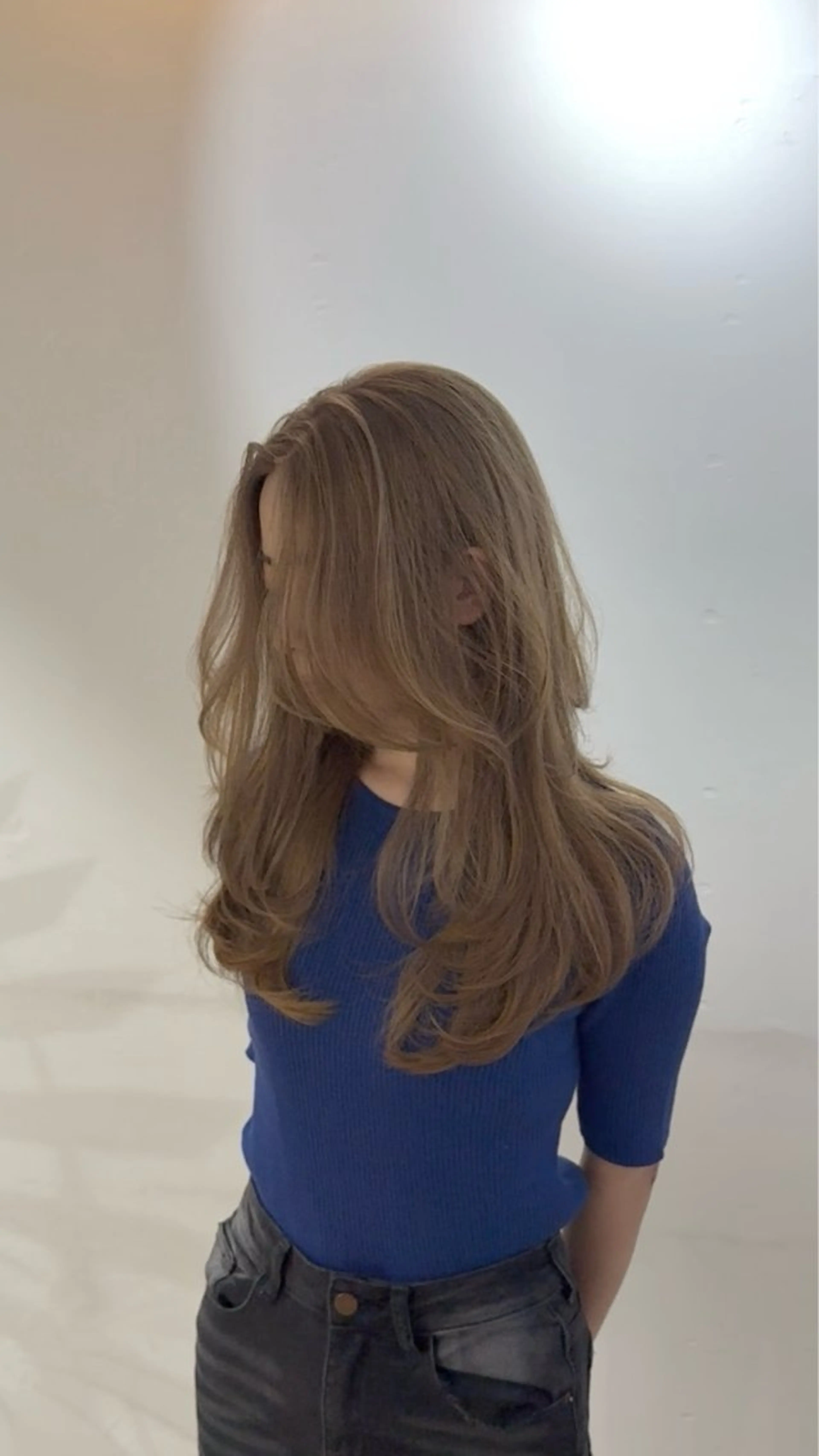 ロング カラー バレイヤージュ ベージュカラー ブリーチ ケアブリーチ 透明感カラー ヘアカラー hair studio Zen所属・Kensho 京都駅 ケアブリーチのヘアスタイル