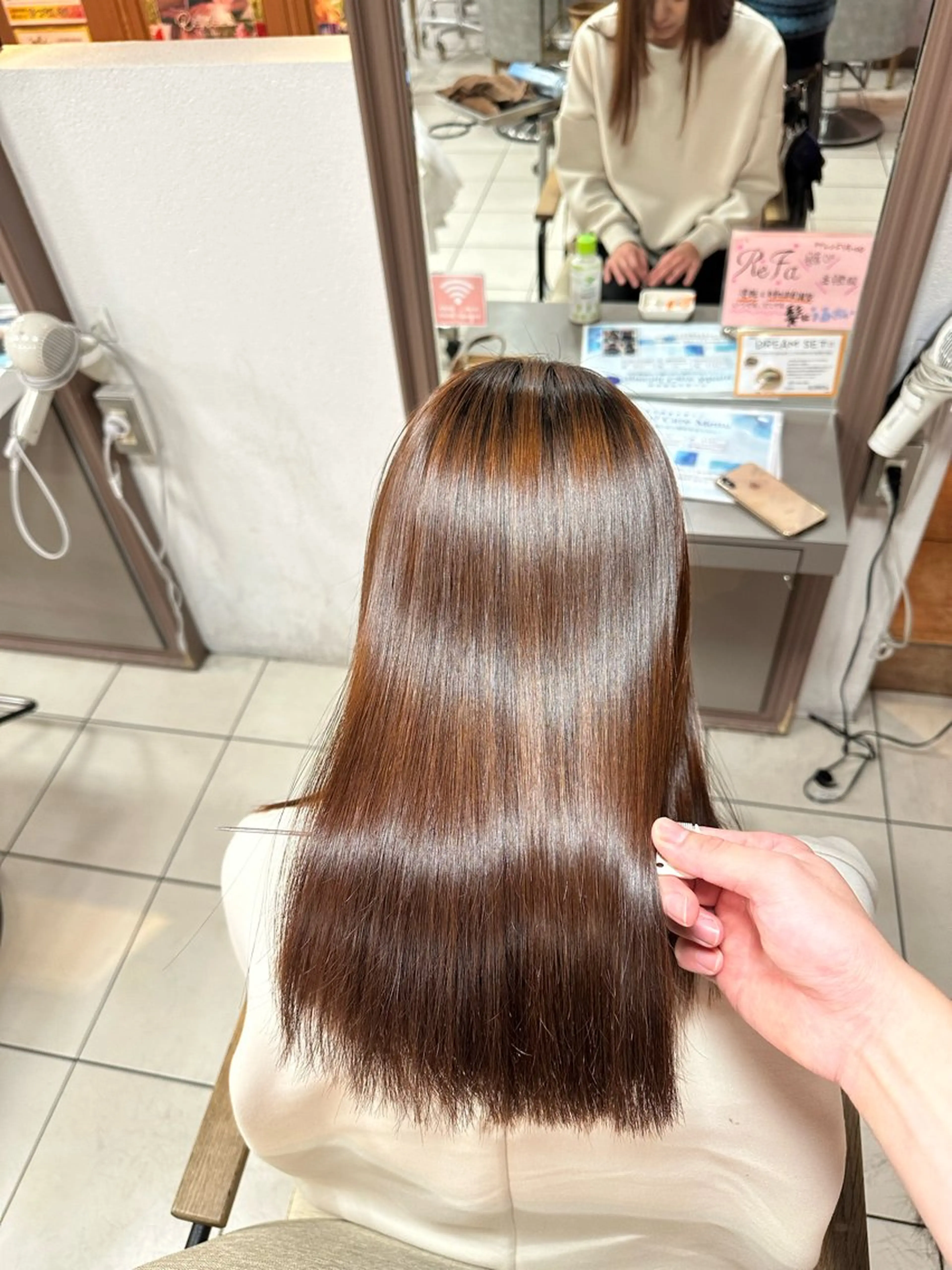 ミディアム カット 縮毛矯正 トリートメント Yushin /髪質改善/縮毛矯正のヘアスタイル