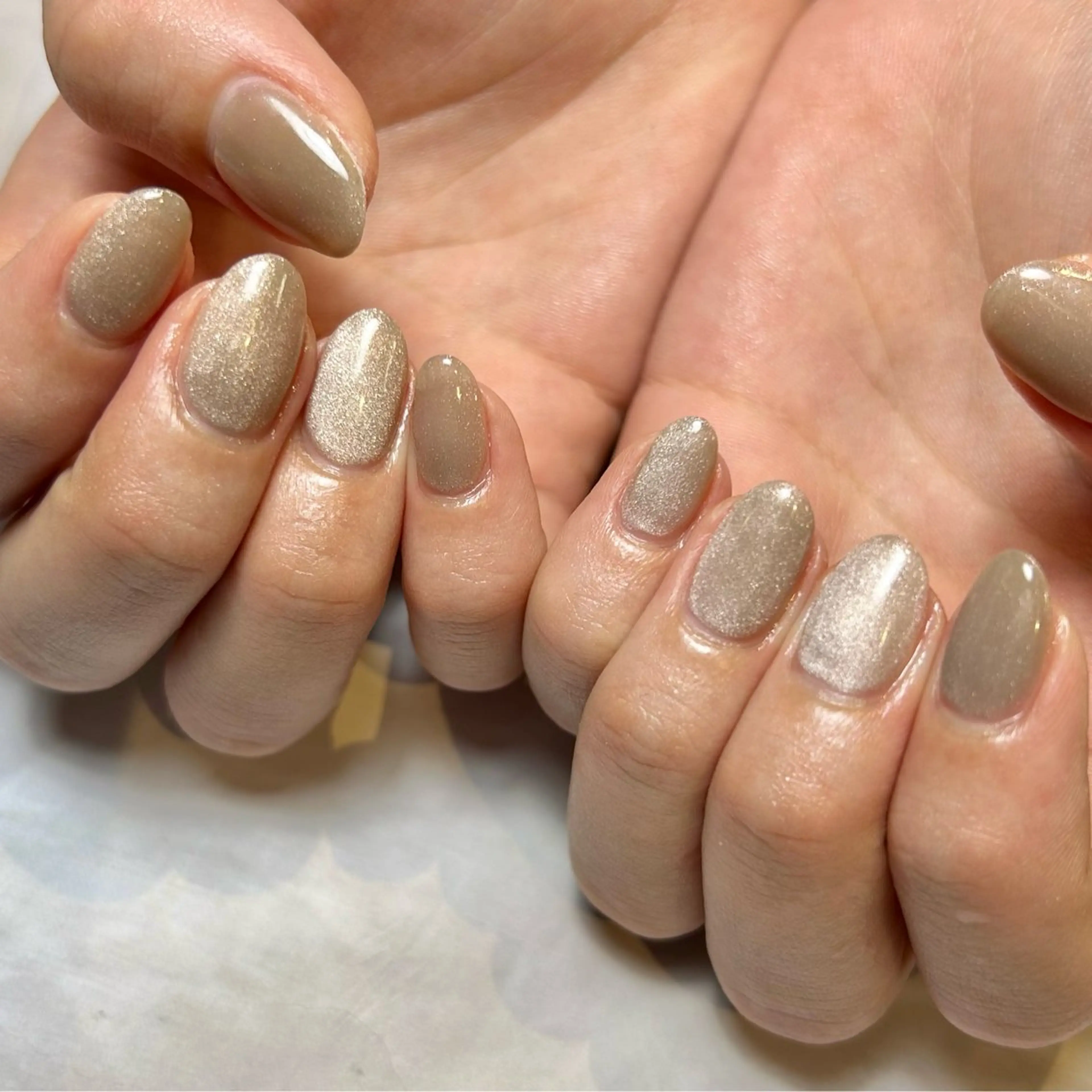 ネイル マグネットネイル マグネットワンカラー ワンカラーネイル シンプルネイル ハンドネイル Reflection marikoのネイルデザイン