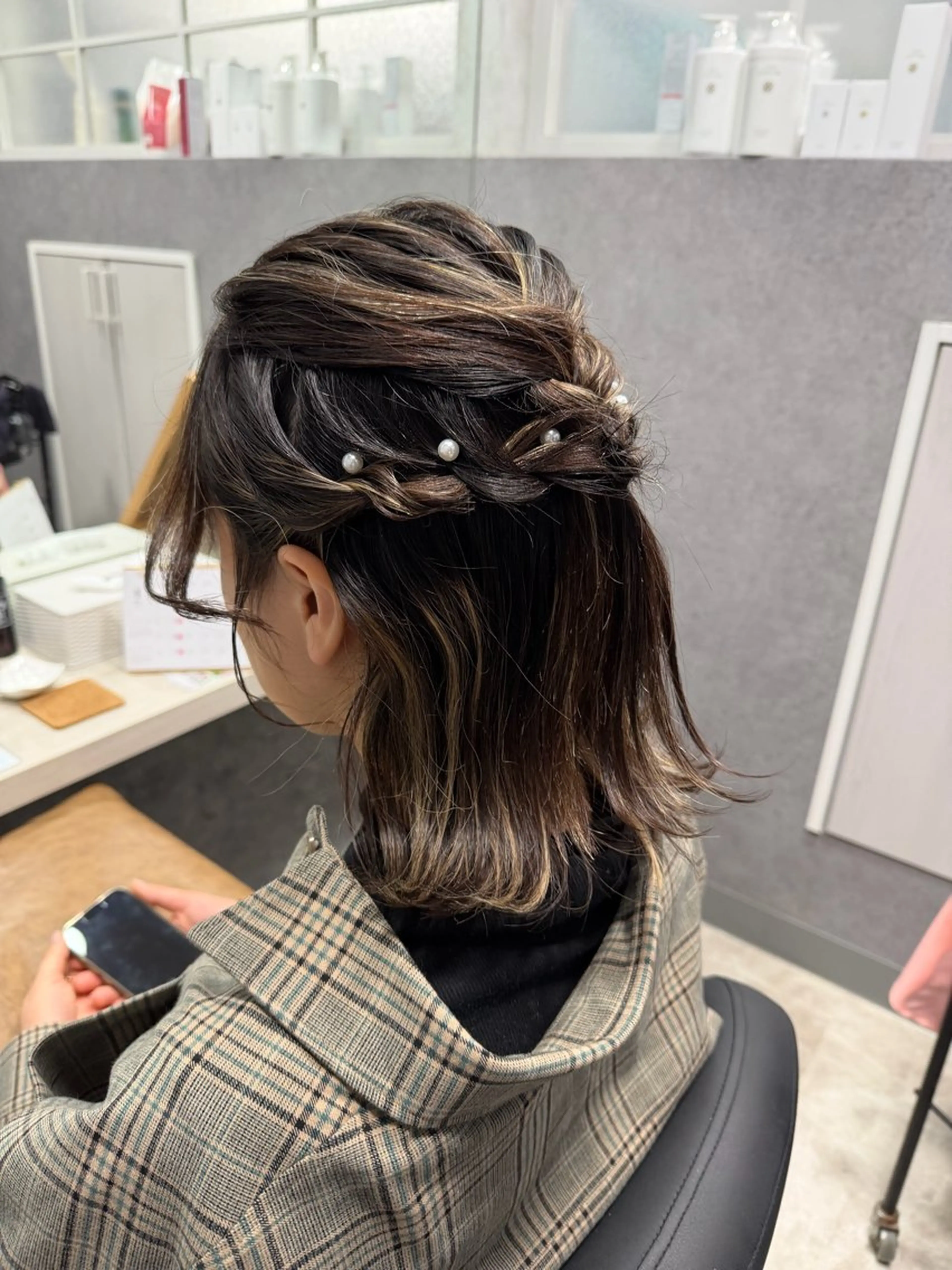 ミディアム ボブ 個室美容室miyuu hair&spa所属・加藤 あおいのヘアスタイル