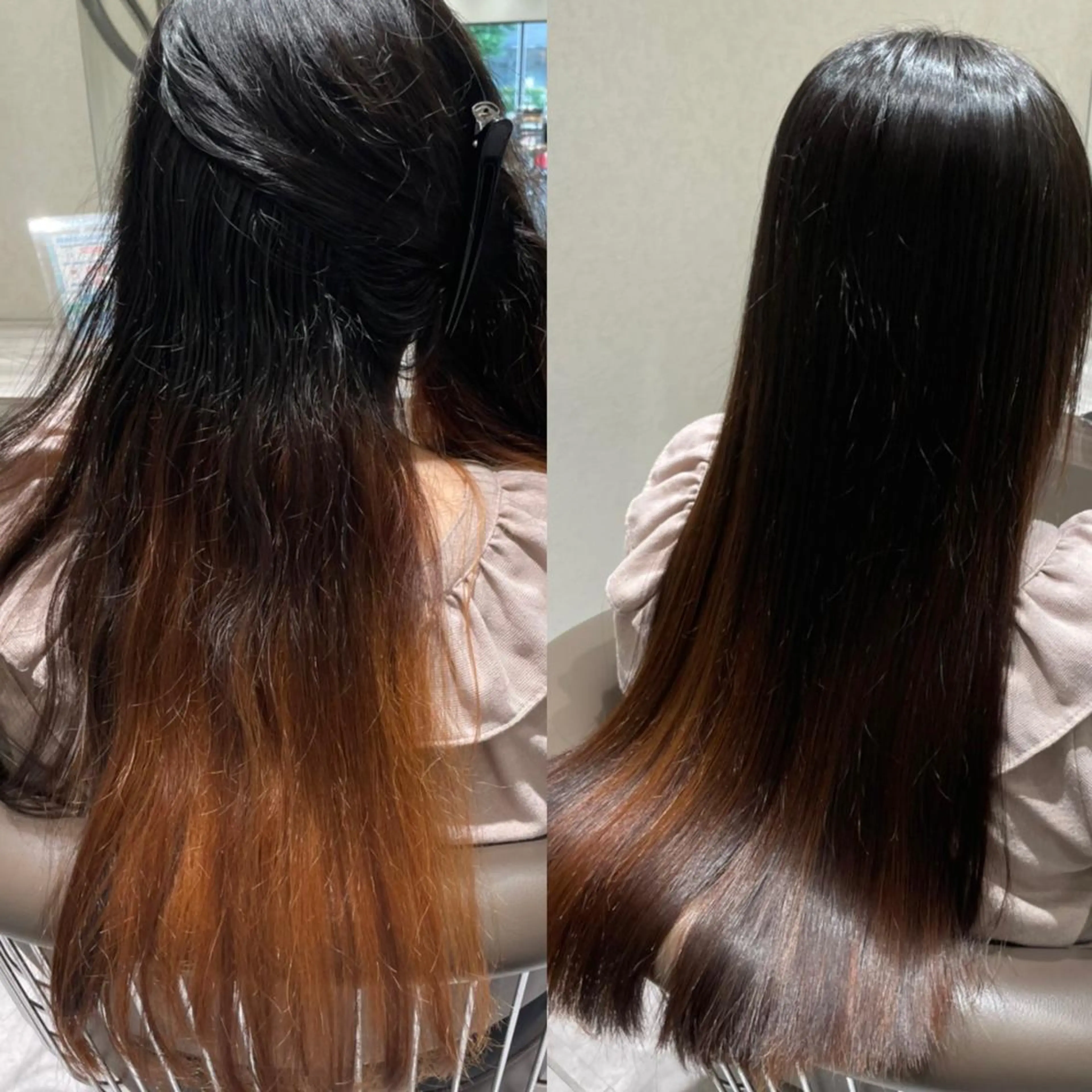 ロング 髪質改善 縮毛矯正 トリートメント 酸性ストレート Reginavita栄所属・パーマ×メッシュ/ 本日空き○/岡本一真のヘアスタイル