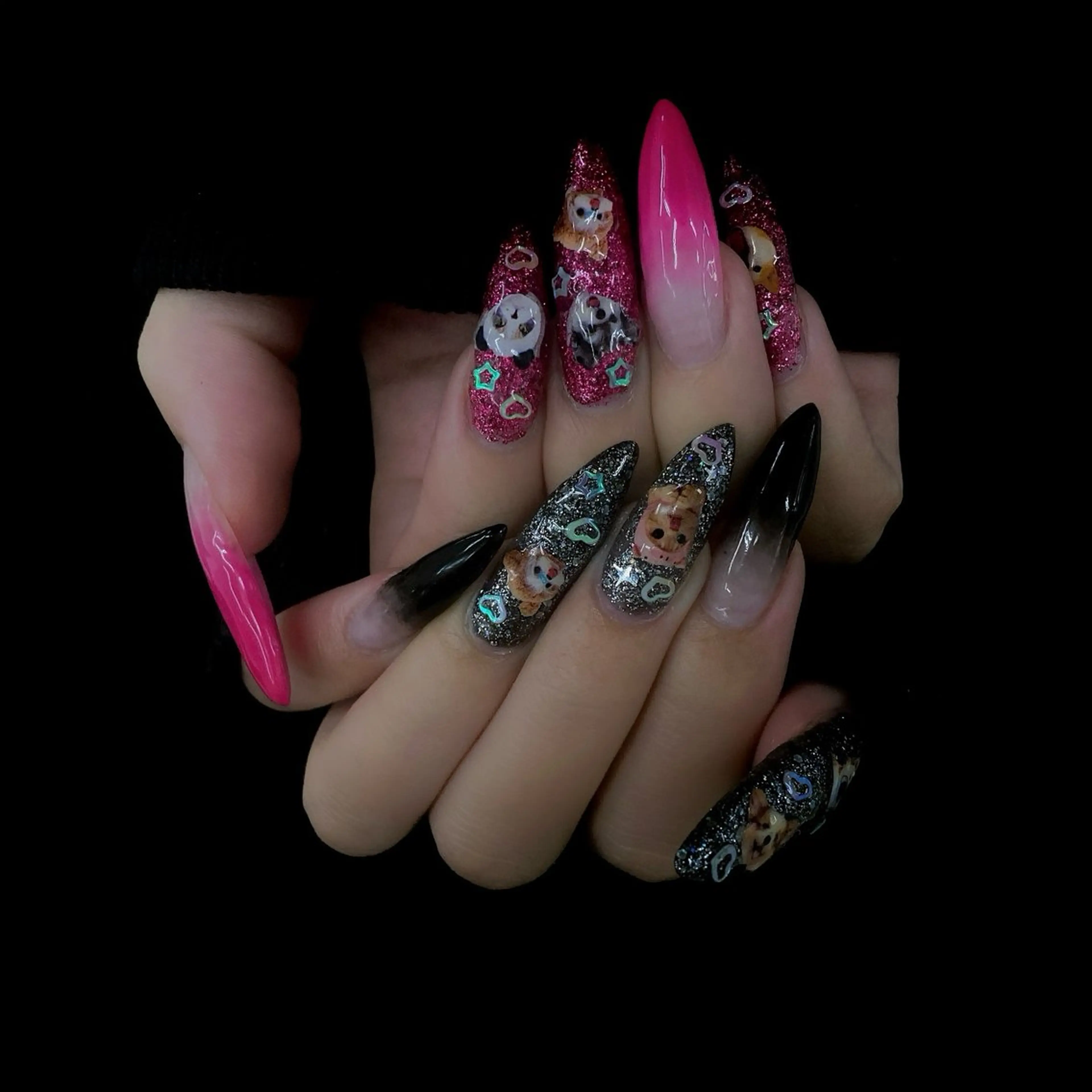 チップ長さ出し＋ワンカラーorラメグラの写真