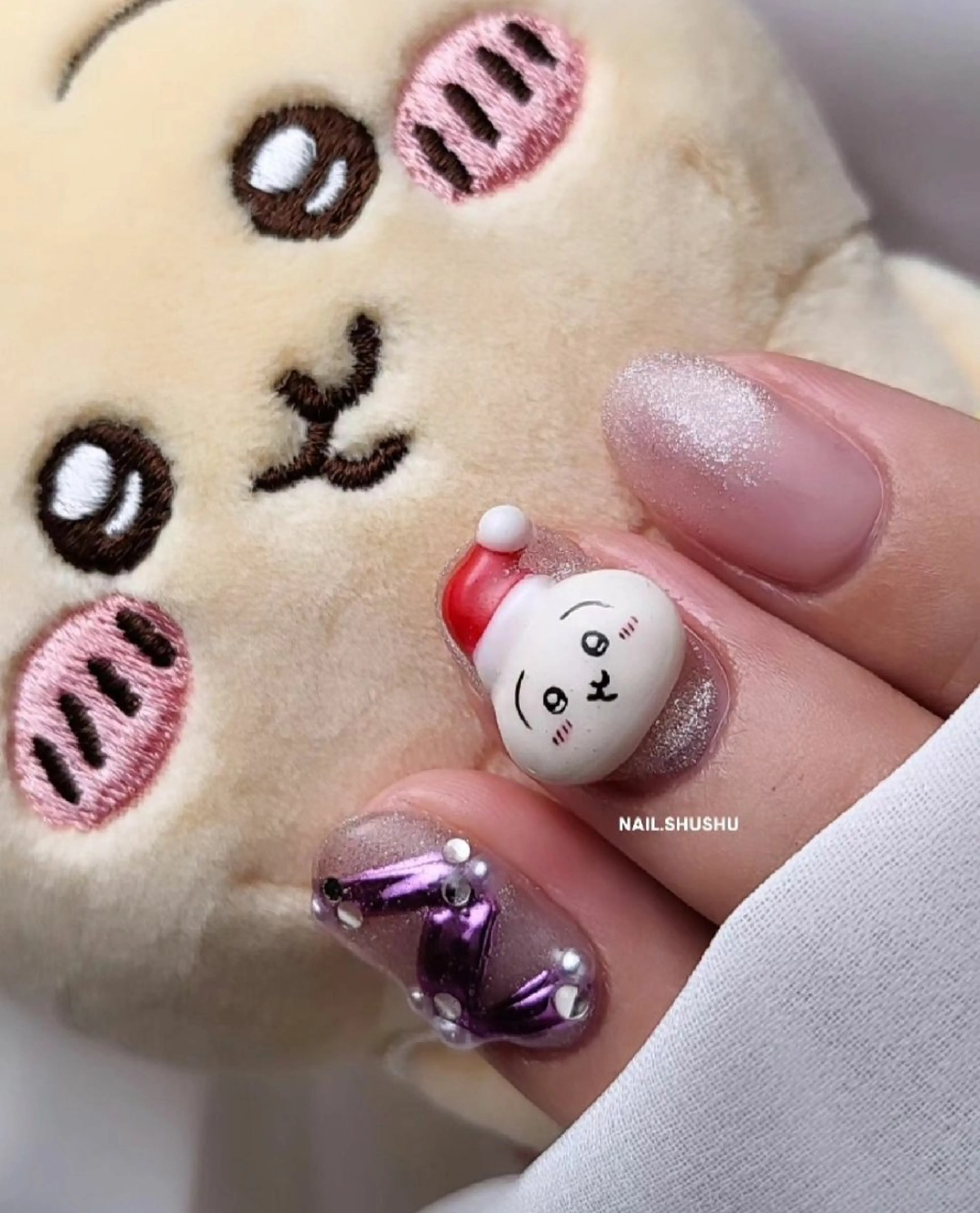 ネイル 持ち込み ニュアンスネイル ワンカラーネイル シンプルネイル 冬ネイル ハンドネイル 3dパーツ/流行り 👧shushu❤️のネイルデザイン