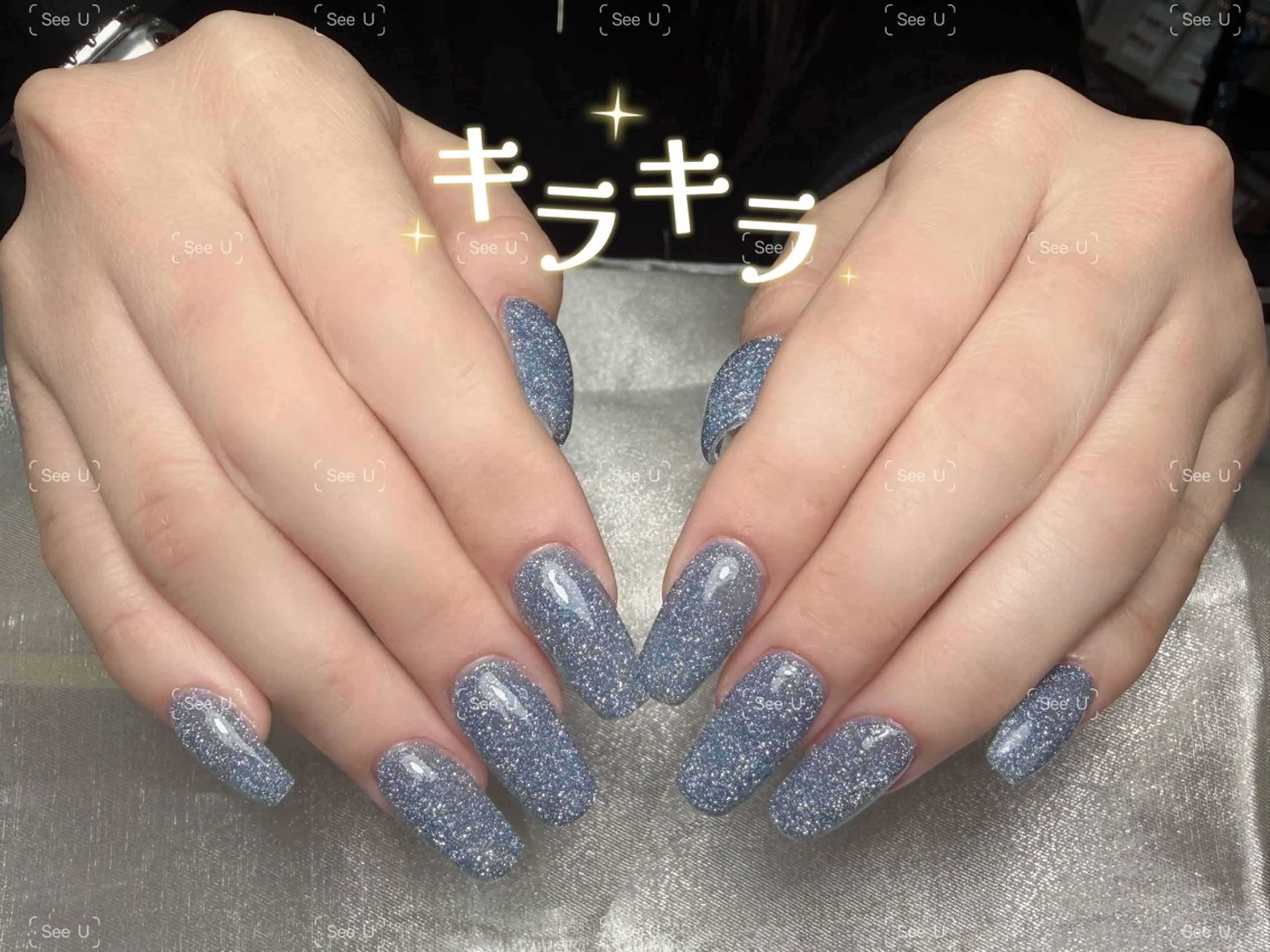 ネイル キラキラネイル ハンドネイル See·U  nail salon所属・See.u モモ（南浦和）のネイルデザイン