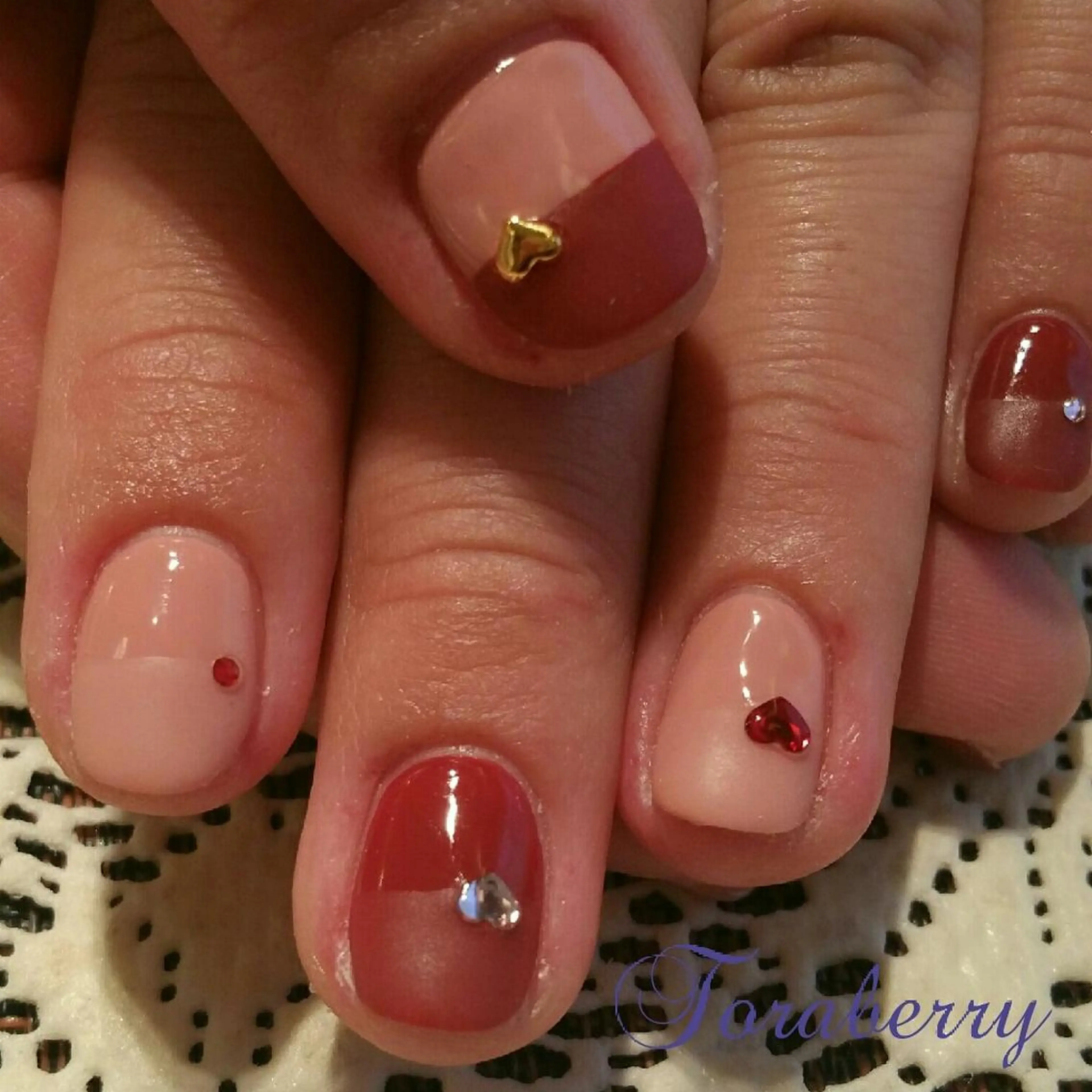 ネイル バレンタイン ハンドネイル ネイリスト なつみのネイルデザイン