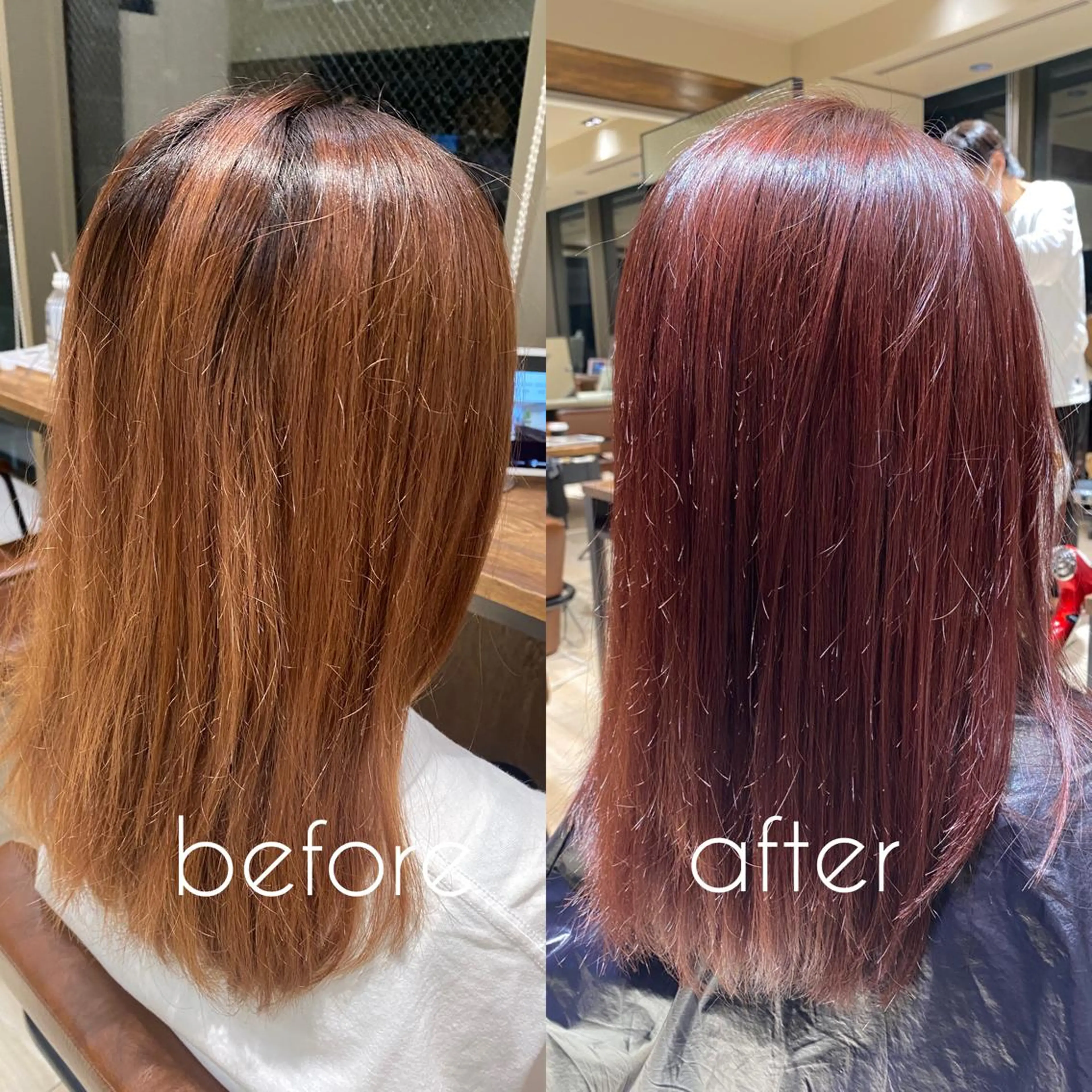 ロング カラー ヘアカラー トリートメント 🍼顔周りカット/ レイヤー/小川華奈のヘアスタイル