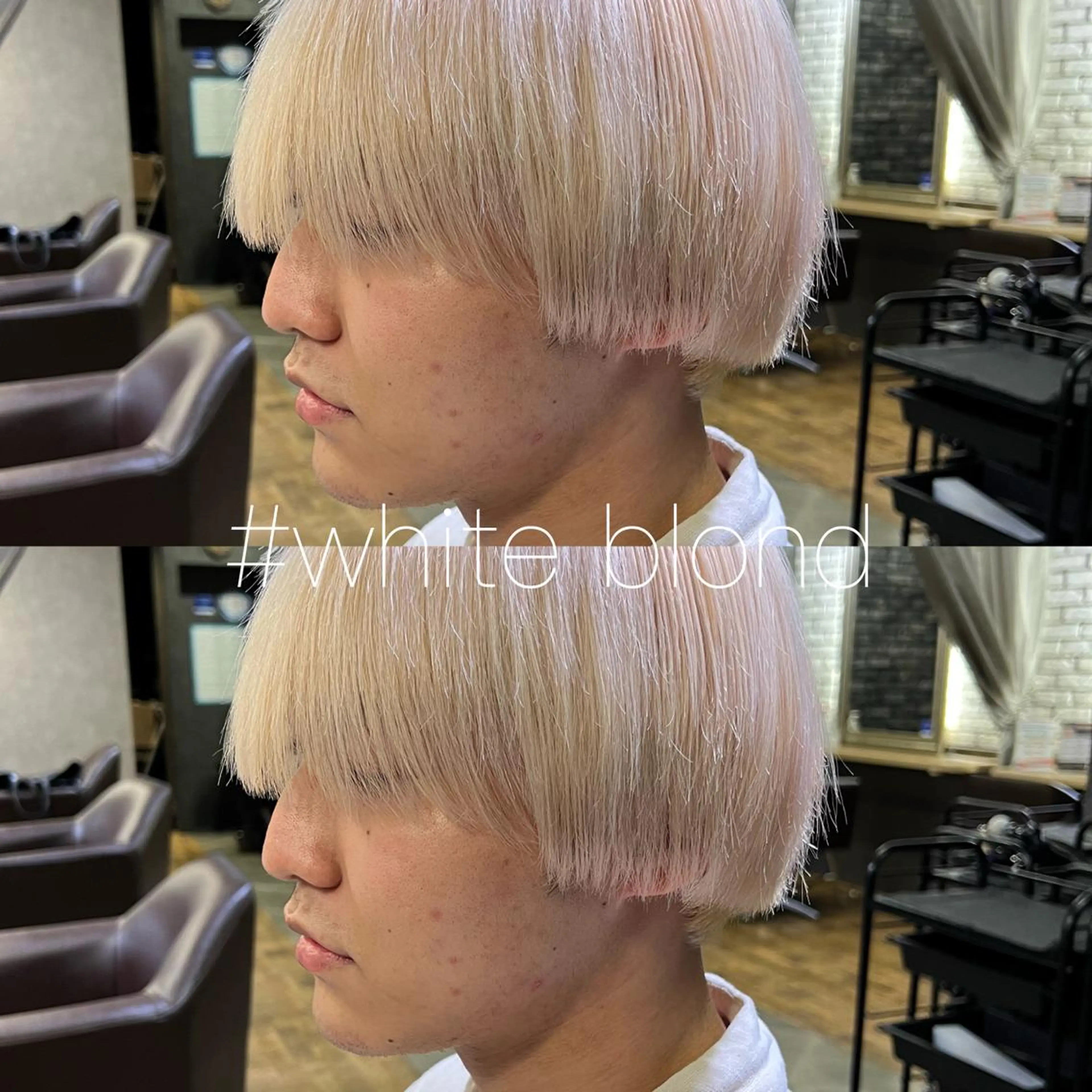 ショート カラー 心斎橋メンズパーマ/ シャドウ/山下拓実のヘアスタイル