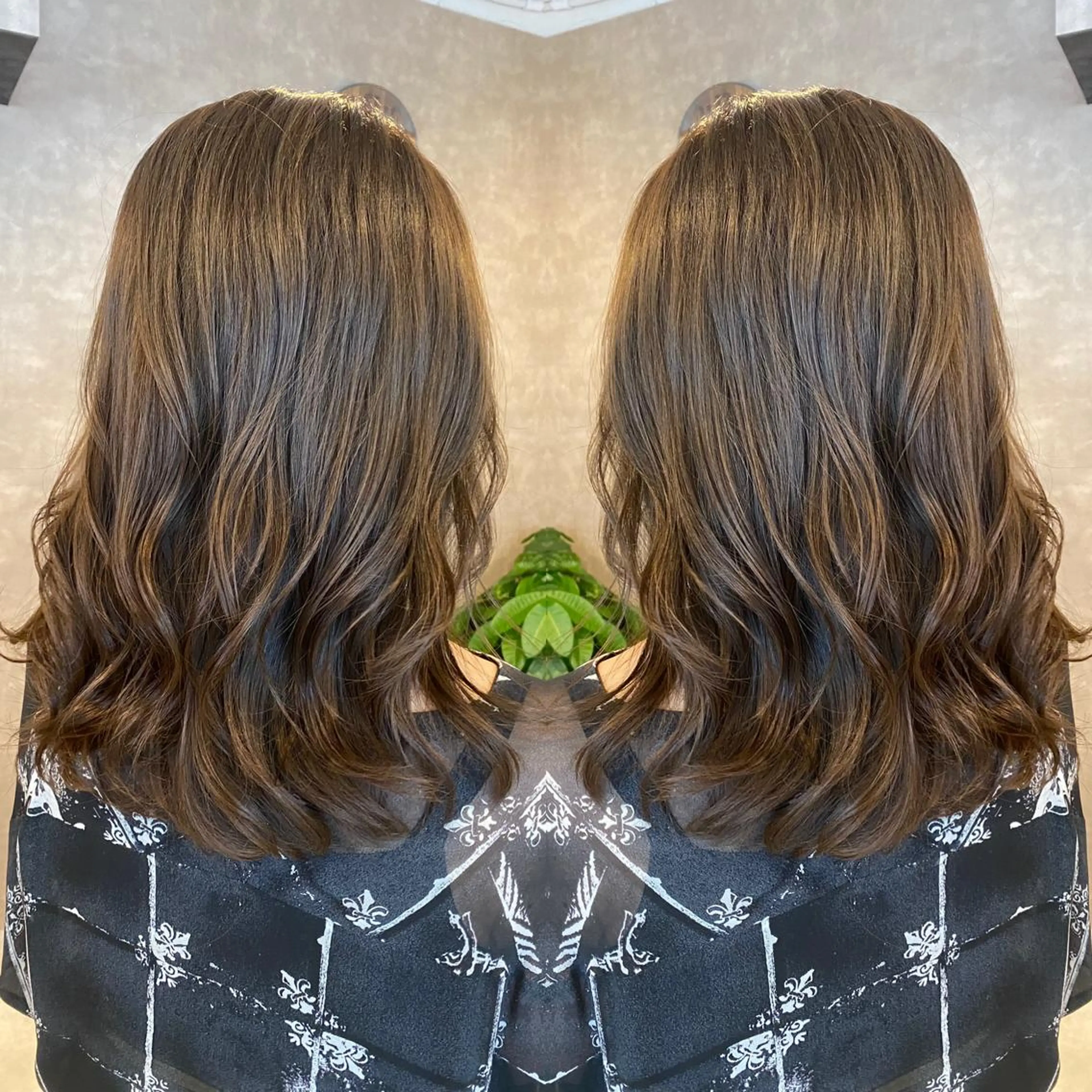 セミロング カラー ヘアカラー トリートメント ヘッドスパ tocca 💜石田愛結💜のヘアスタイル