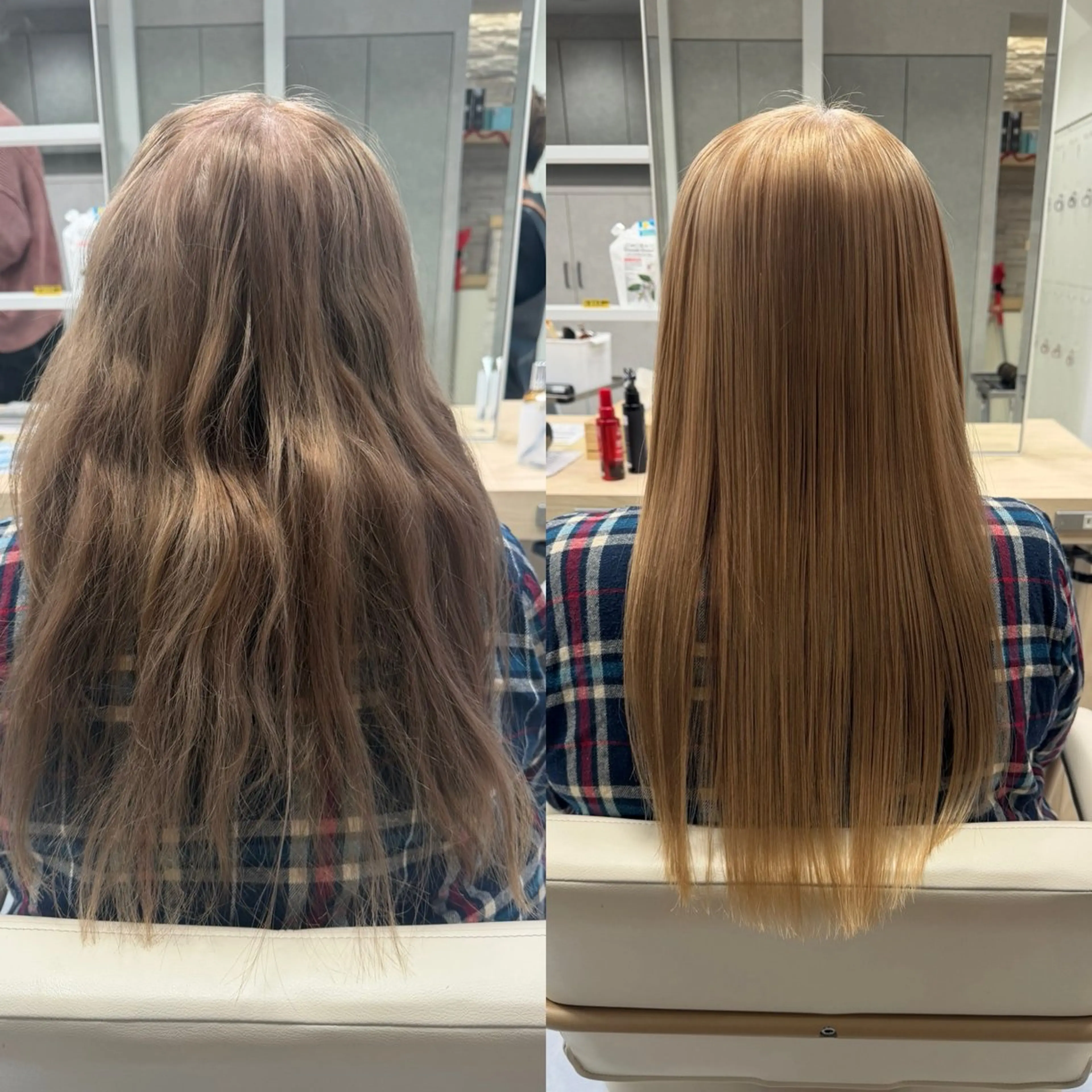 ロング パーマ 縮毛矯正 トリートメント 髪質改善/縮毛矯正 /ブリーチ矯正/岡部のヘアスタイル