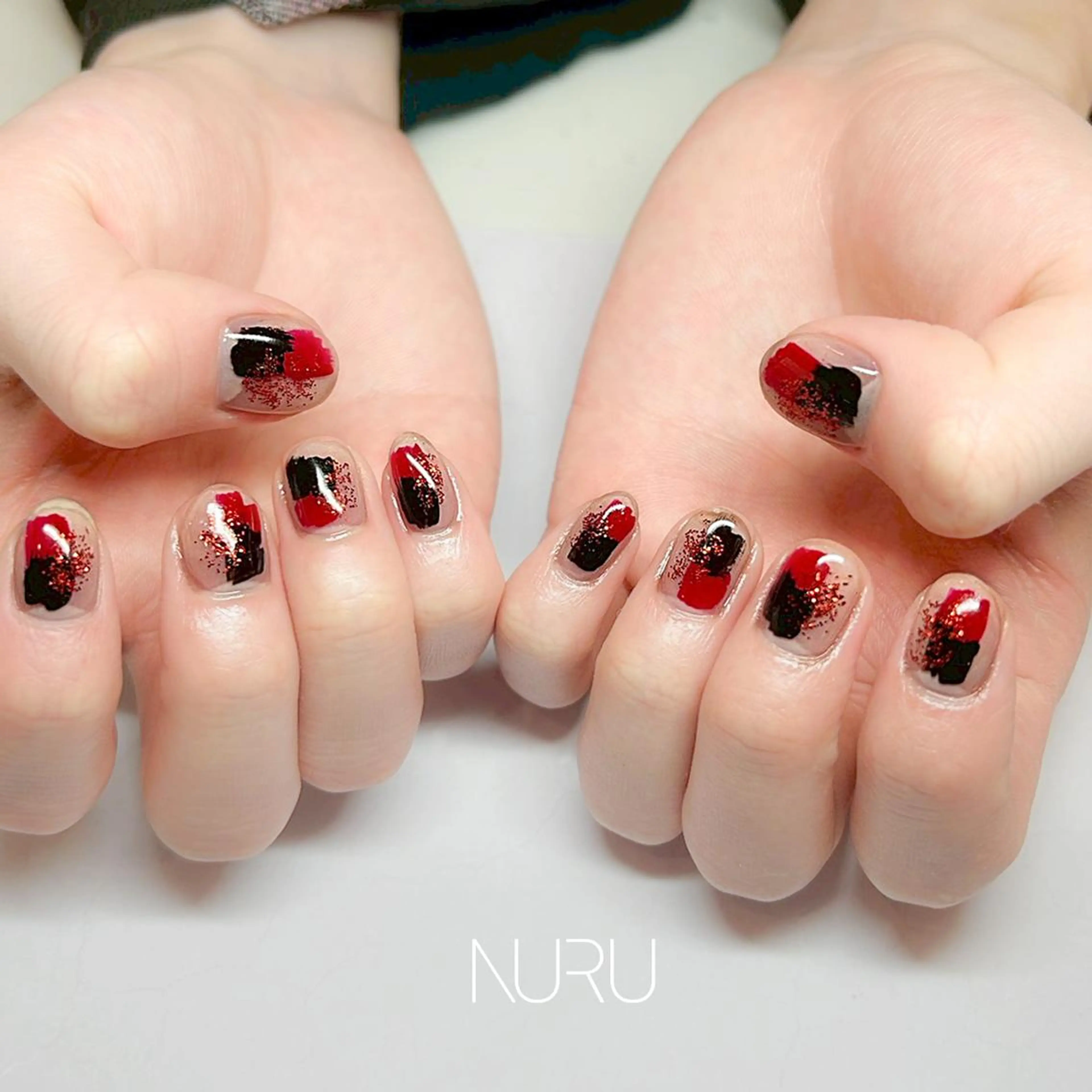 ネイル クリアネイル ニュアンスネイル ハンドネイル NURU NAIL ヌルネイル新宿のネイルデザイン