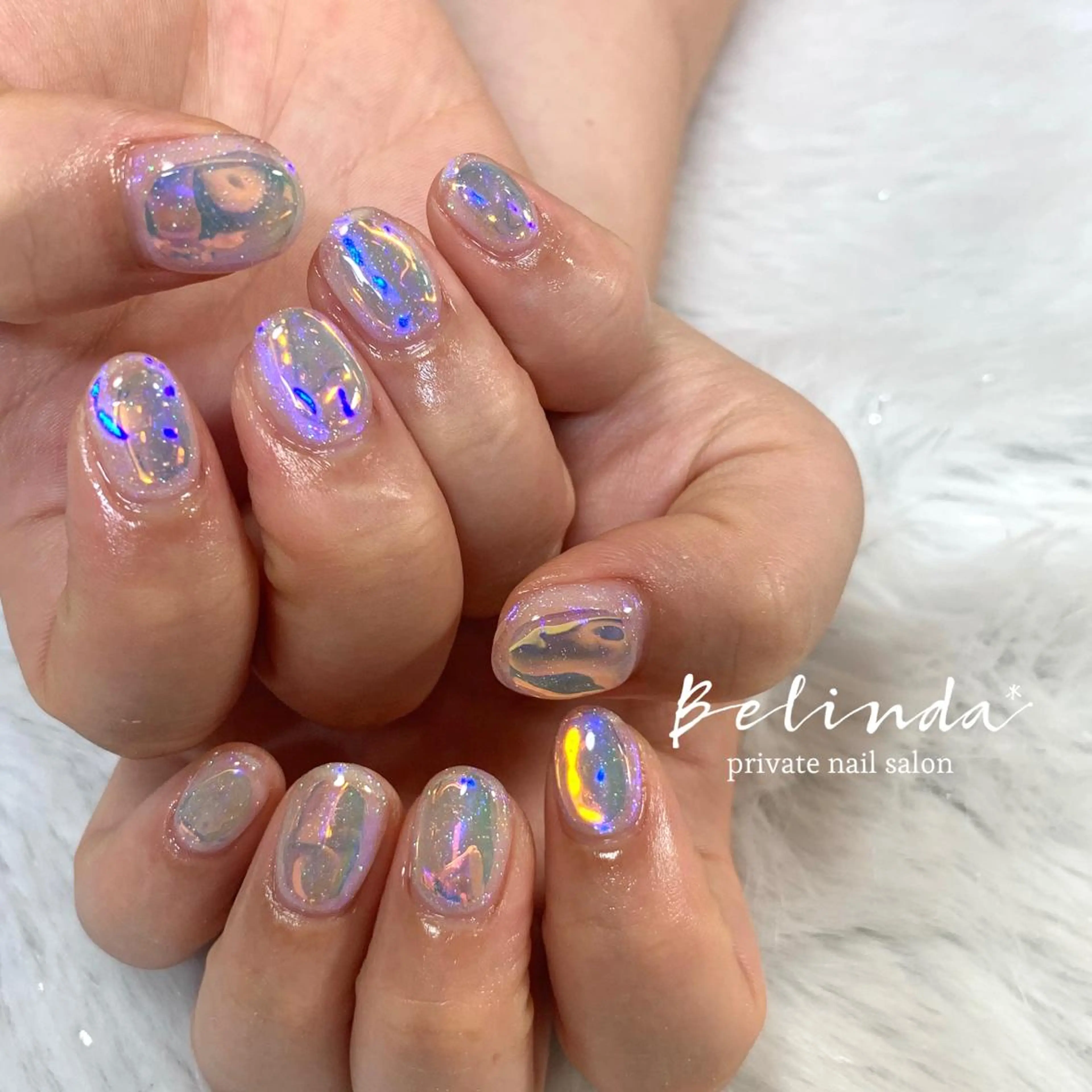 ネイル 氷ネイル・うるうるネイル Belinda Nailのネイルデザイン