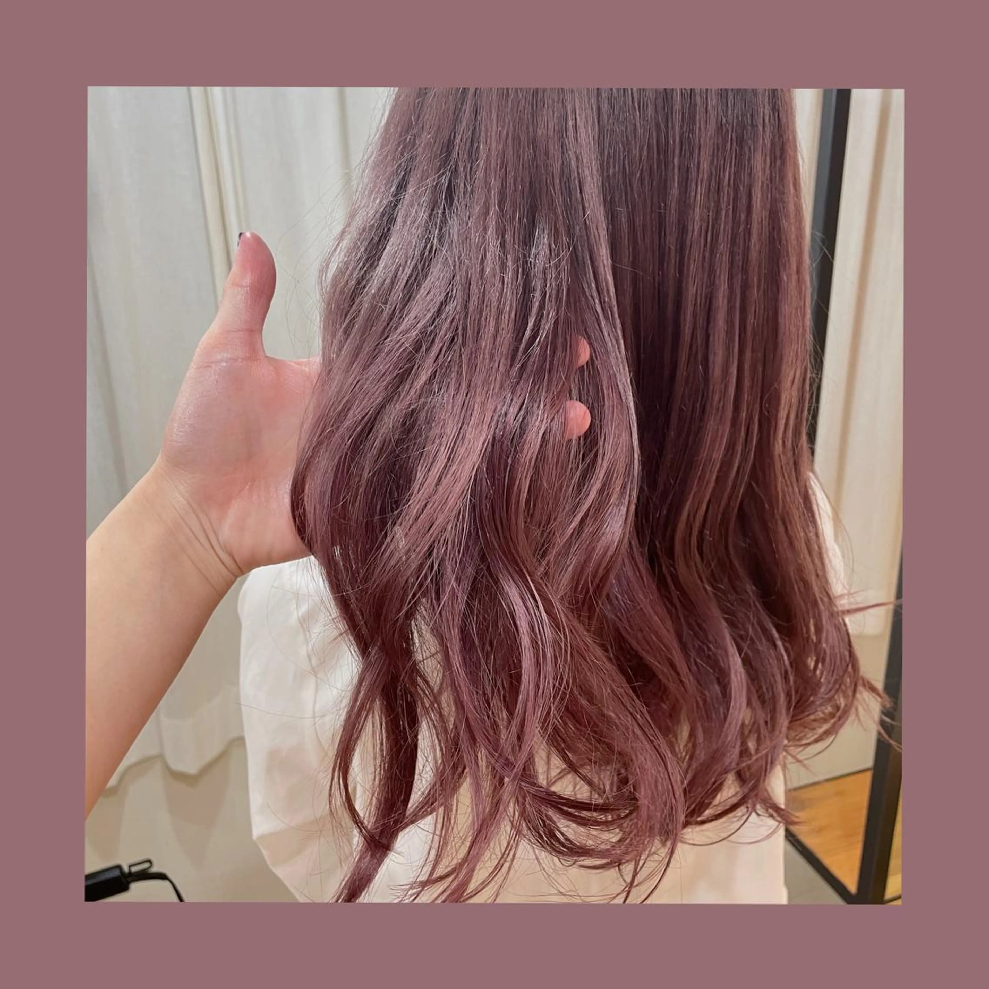 セミロング カラー ヘアアレンジ なつき/艶ピンク/ girly hairのヘアスタイル