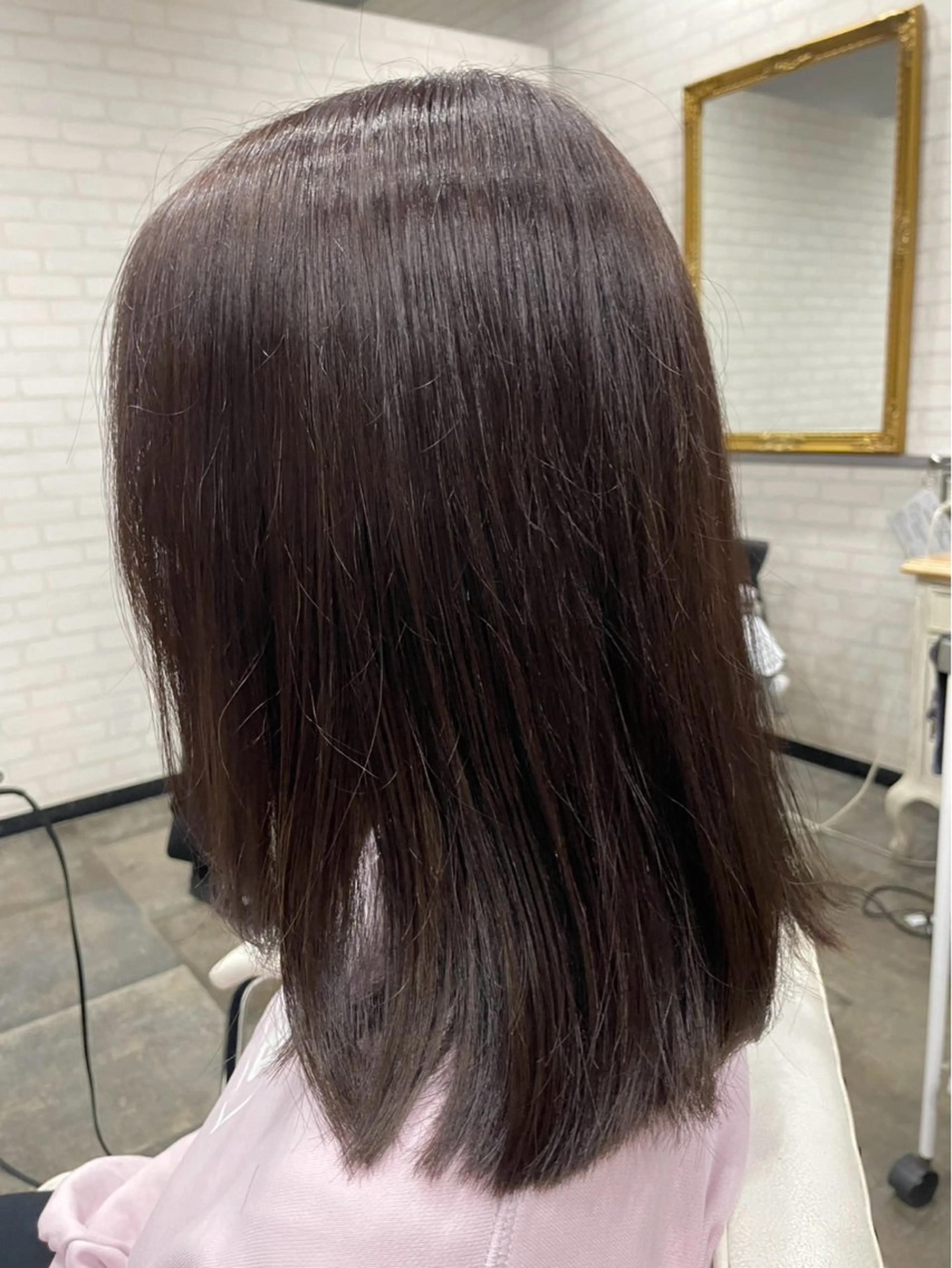 ミディアム ボブレイヤー ミディアムパーマ ミストバング ボブ ハイライト The Apartment of Solon Citta 船橋609所属・髪質改善/縮毛矯正/ 美髪/個室/ハラのヘアスタイル