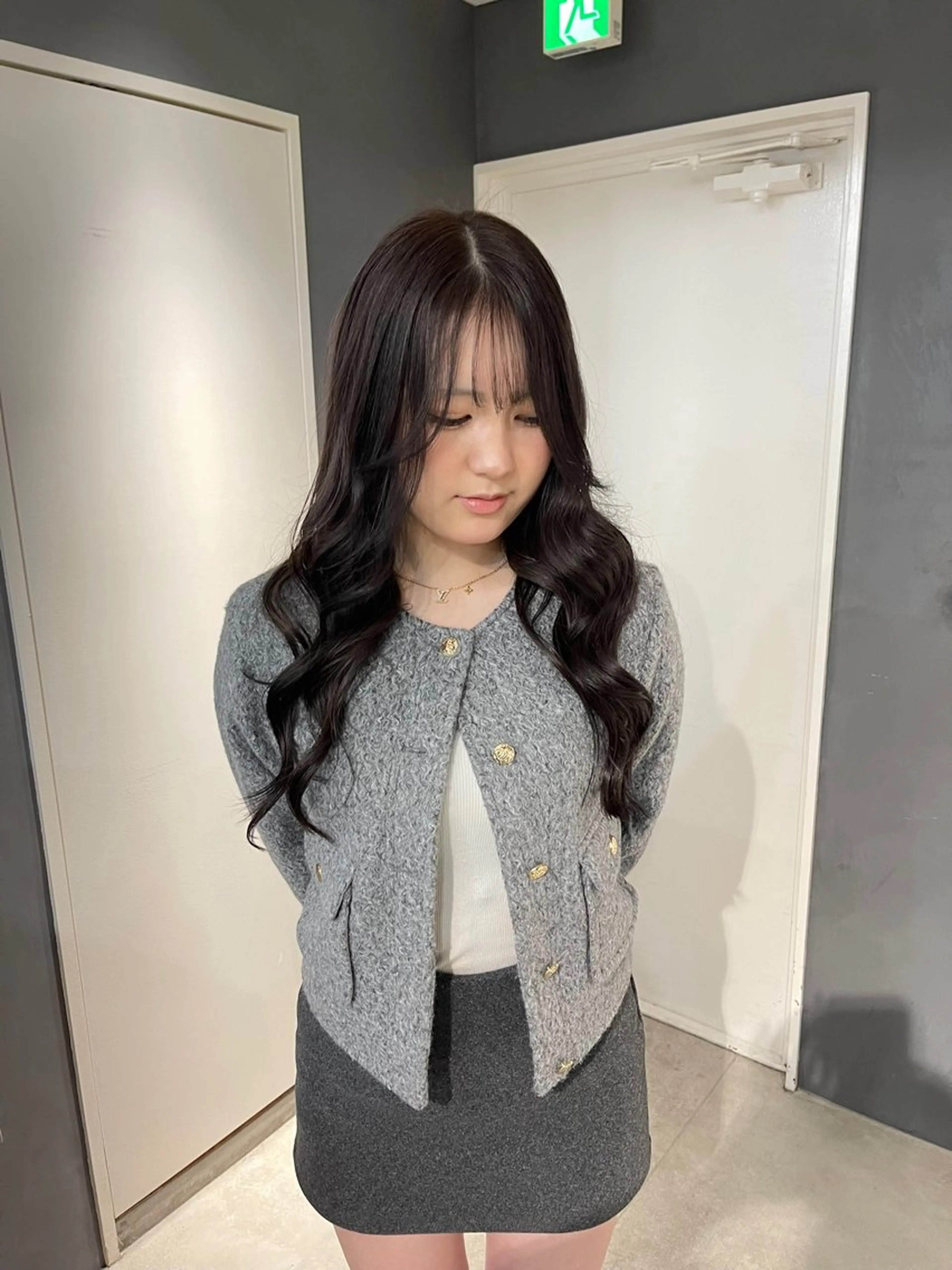 ロング カラー 顔まわりレイヤー 顔周りカット 韓国風ヘア レイヤーカット カット ヘアカラー 堀江/韓国風🇰🇷 /艶髪/NENE🫧のヘアスタイル