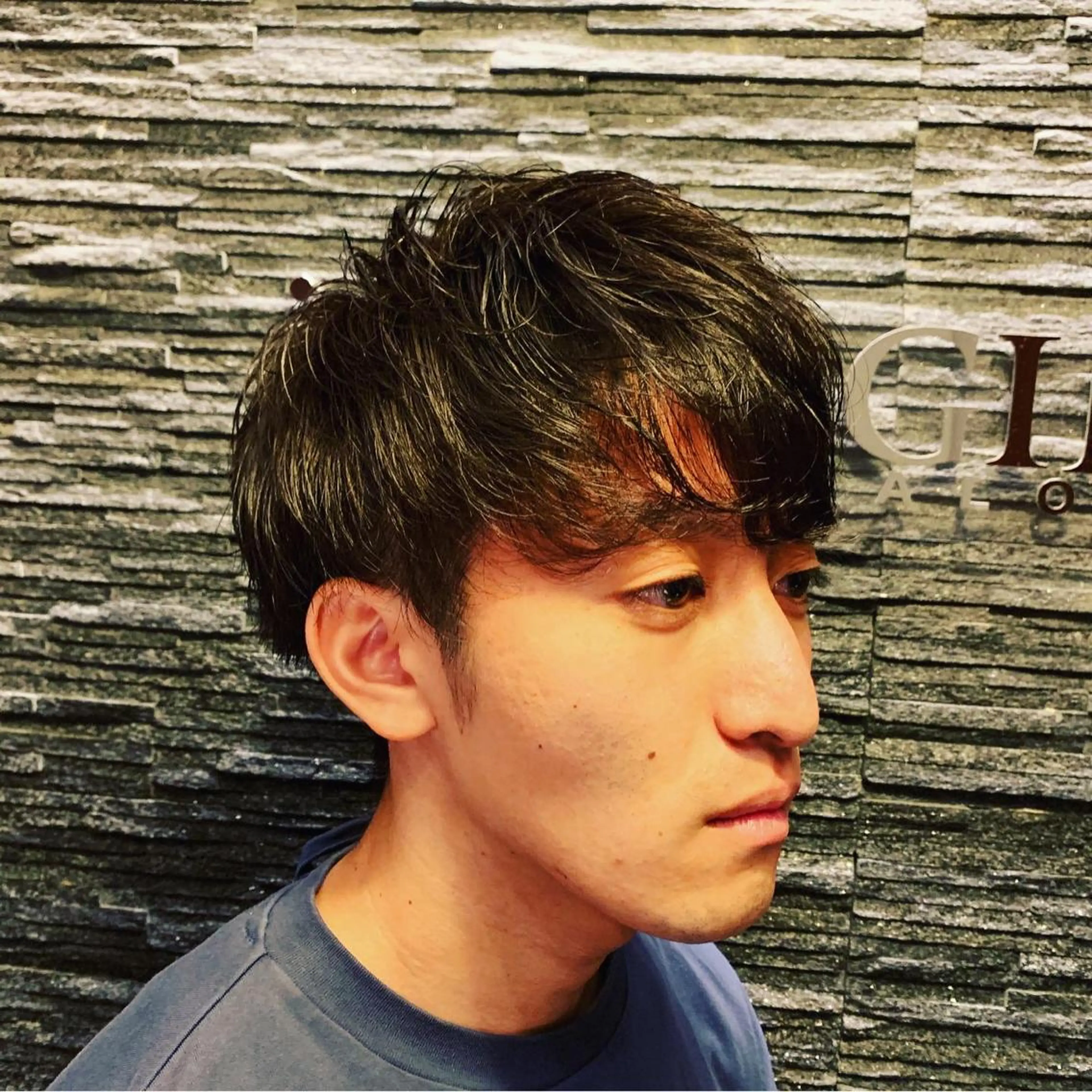 ショート パーマ メンズ ヒロ銀座 バーバーショップ神楽坂所属・ひらお あおとのヘアスタイル