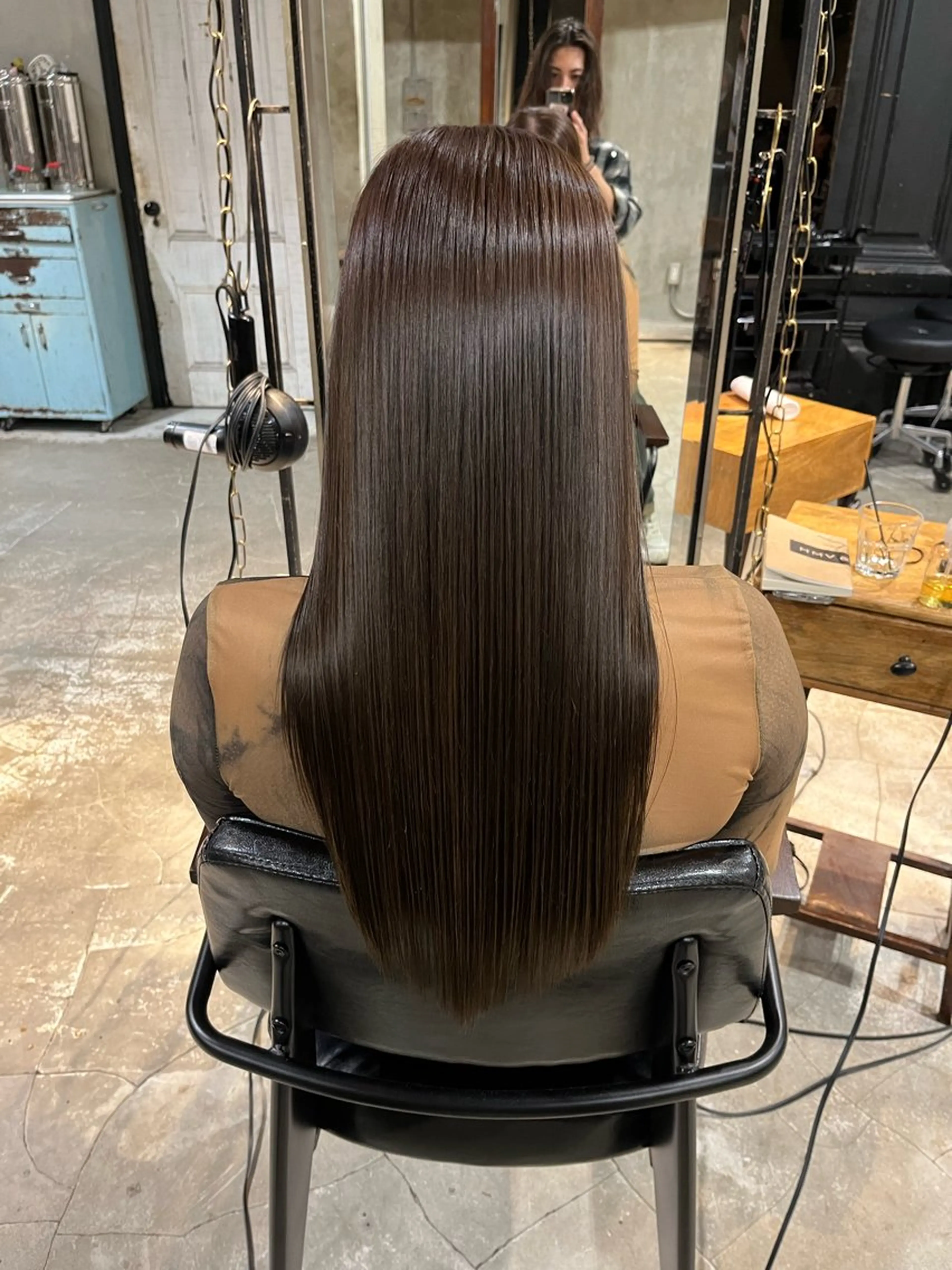 ロング カラー カット 縮毛矯正 トリートメント ハイトーン/美髪矯正 🍃大江拓実のヘアスタイル