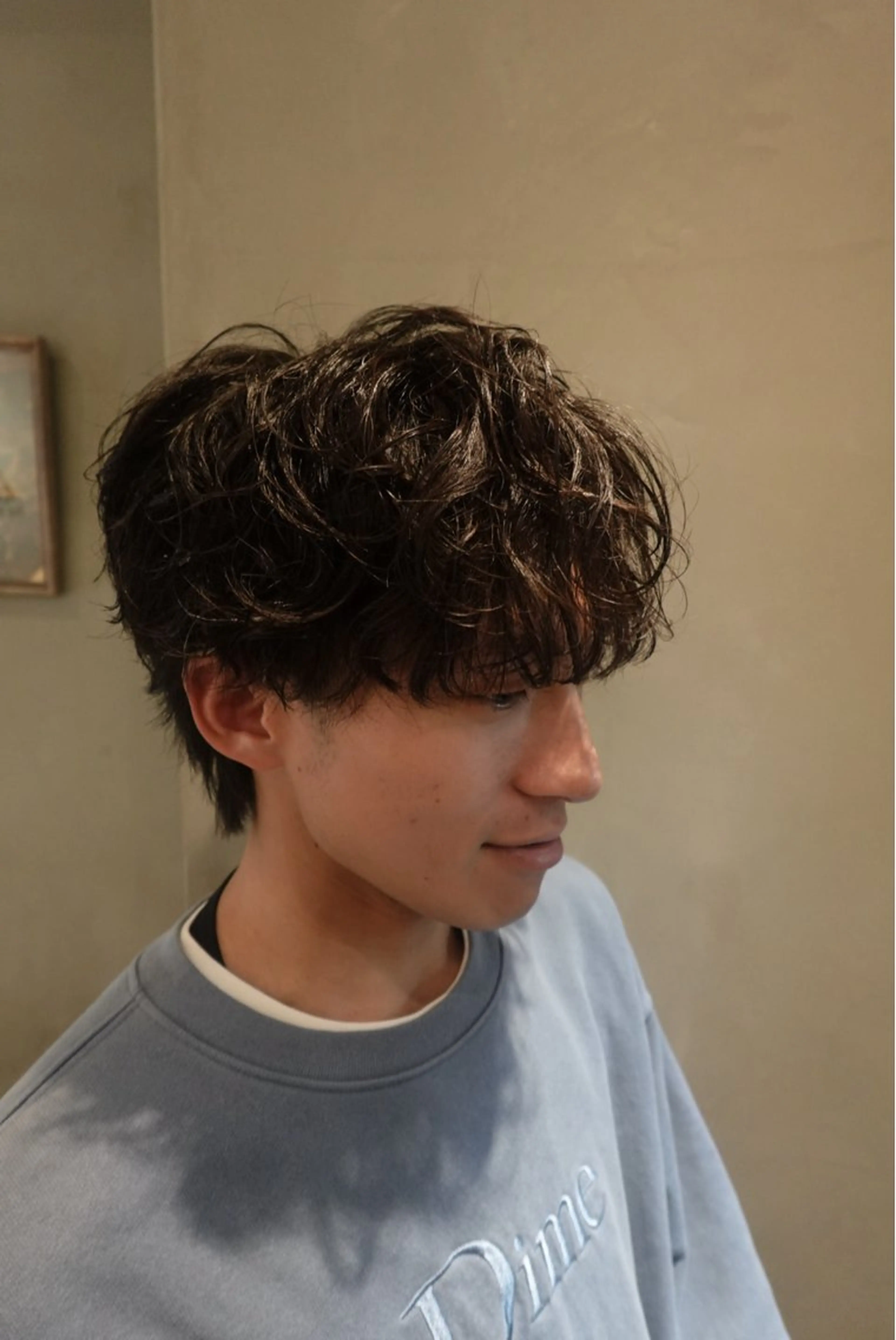 メンズ カット パーマ トリートメント シャドウパーマ/ レイヤー/和真/新宿のヘアスタイル