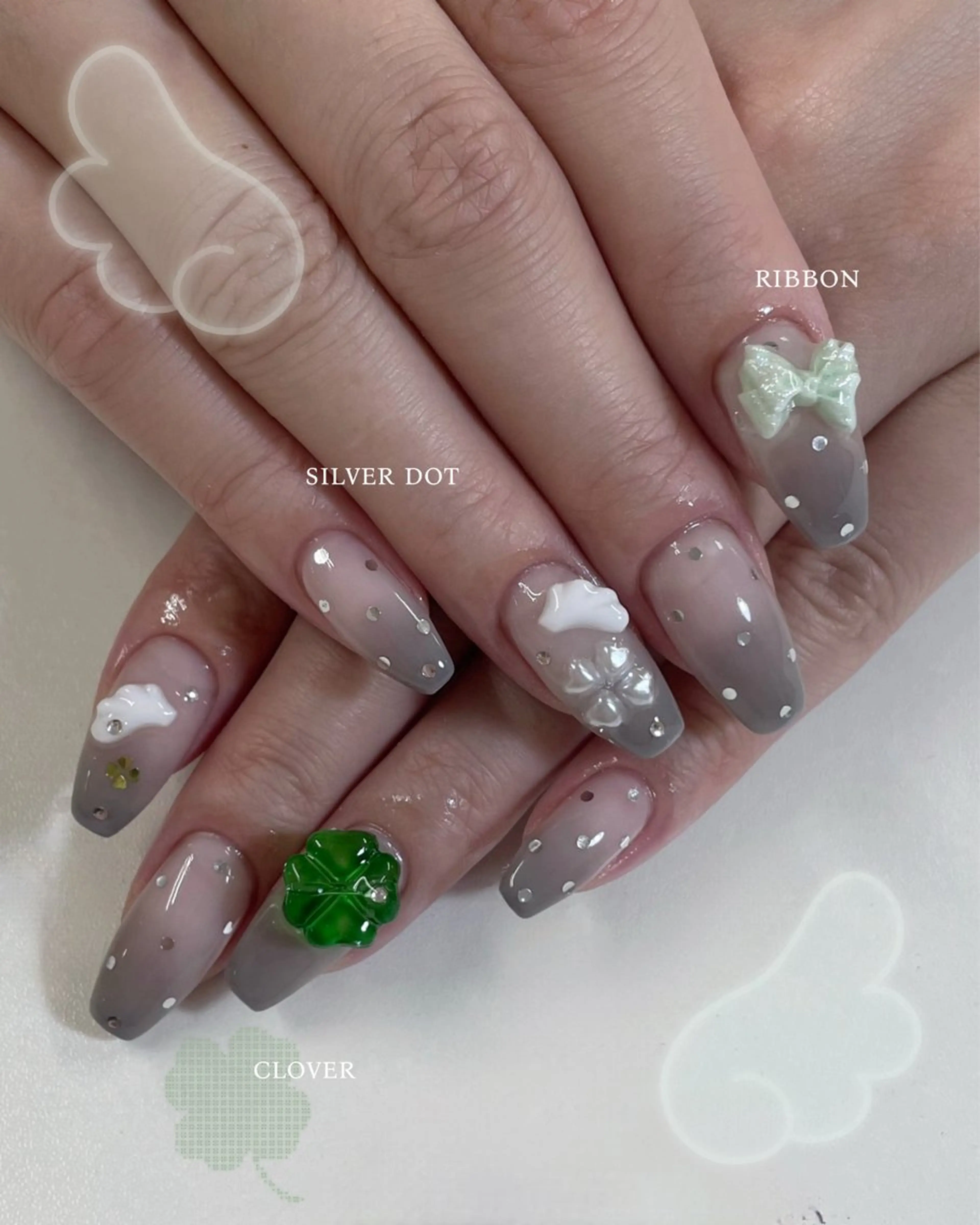 ネイル ハンドネイル MINAMI໒꒱ Y2K、韓国ガーリーのネイルデザイン