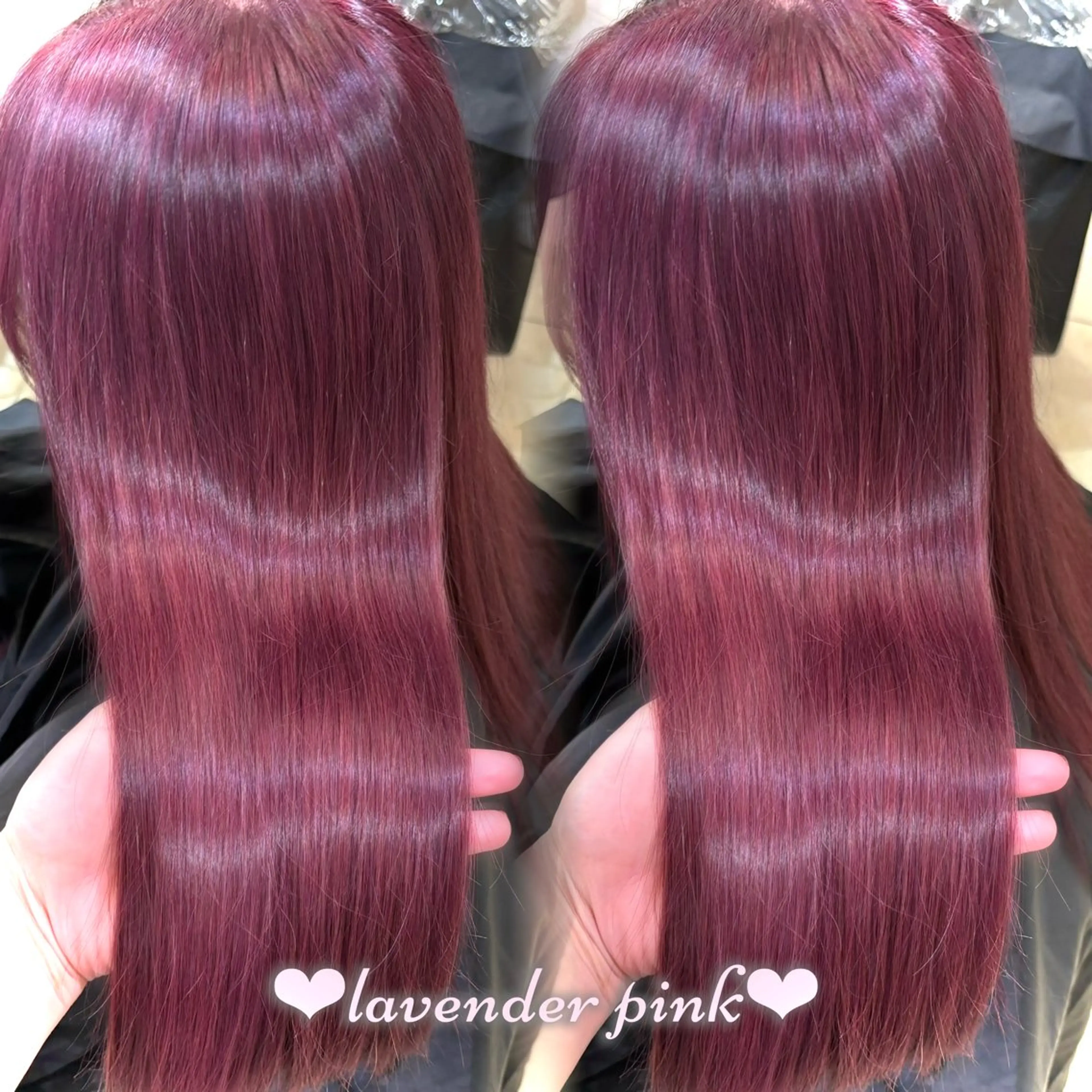 ロング カラー ベージュカラー ブリーチ ケアブリーチ ラベンダーカラー ラベンダーピンク ヘアカラー トリートメント 新宿/透明感カラー /韓国ヘアKANA♡のヘアスタイル