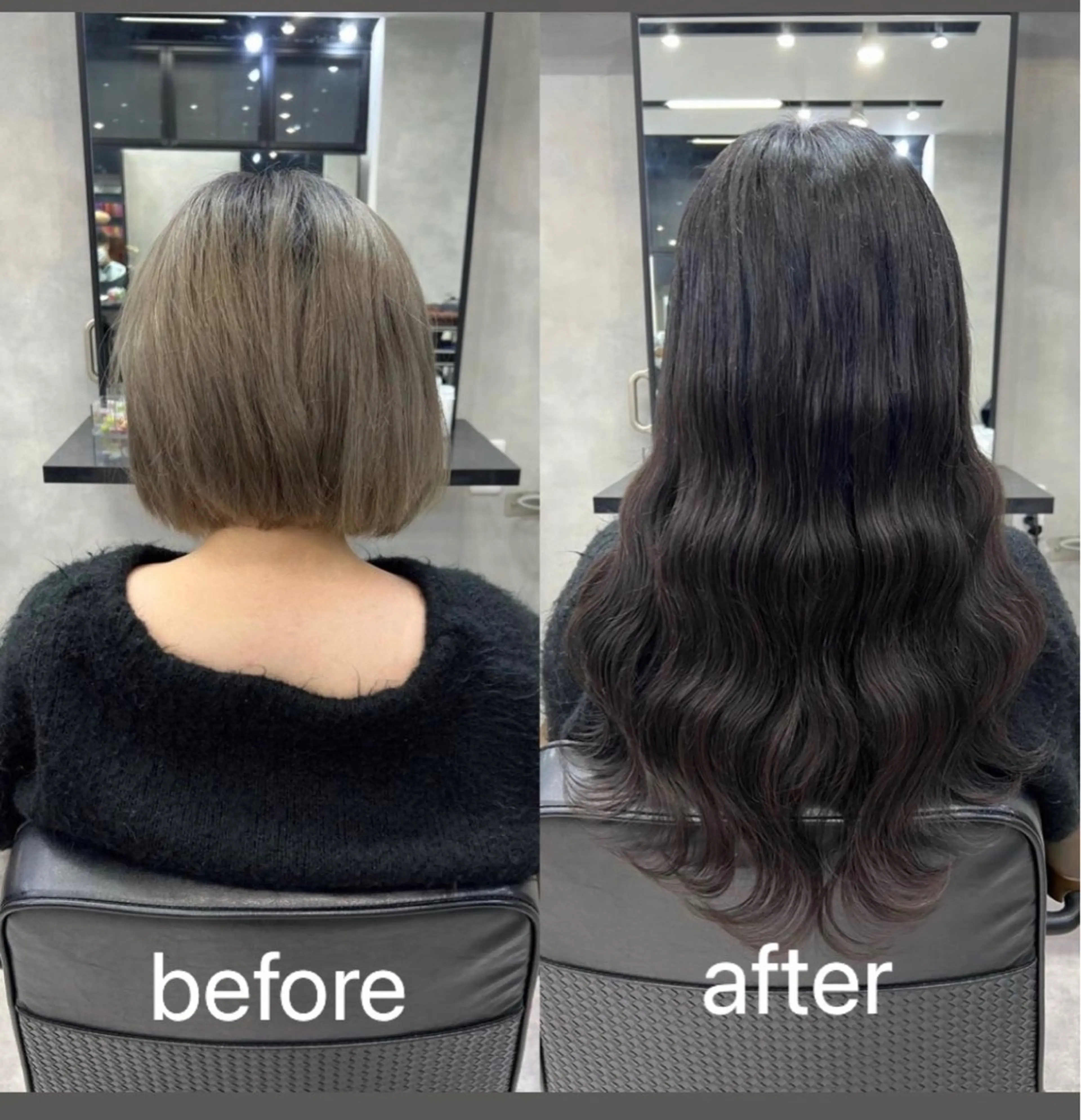 ミディアム エクステ 濱川響太レディース カットモデルのヘアスタイル