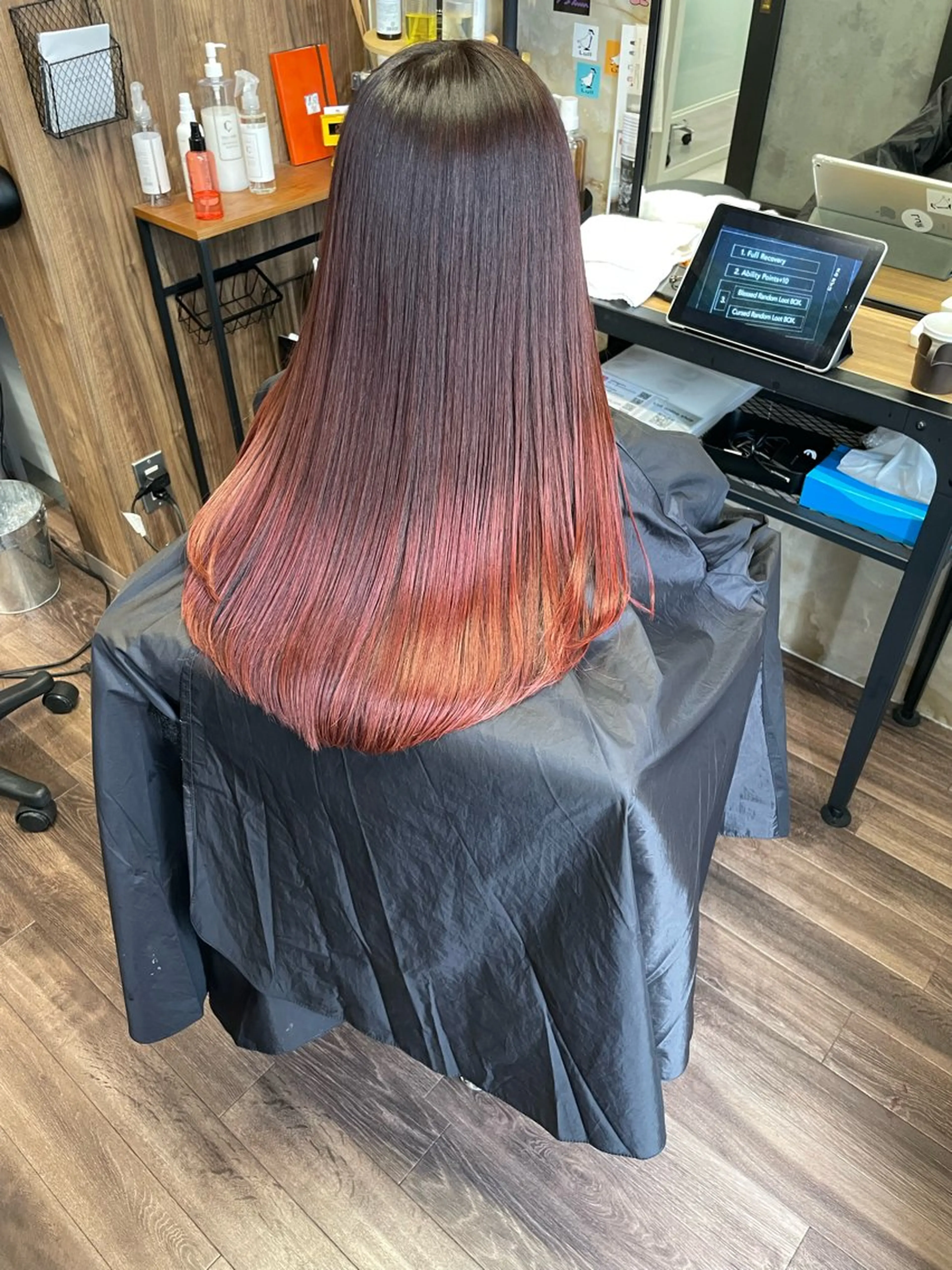 ロング カラー 髪質改善 トリートメント 酸熱トリートメント トリートメント Lull (シェアサロンReco VIProom)所属・Lull1人美容室 バレイヤージュのヘアスタイル