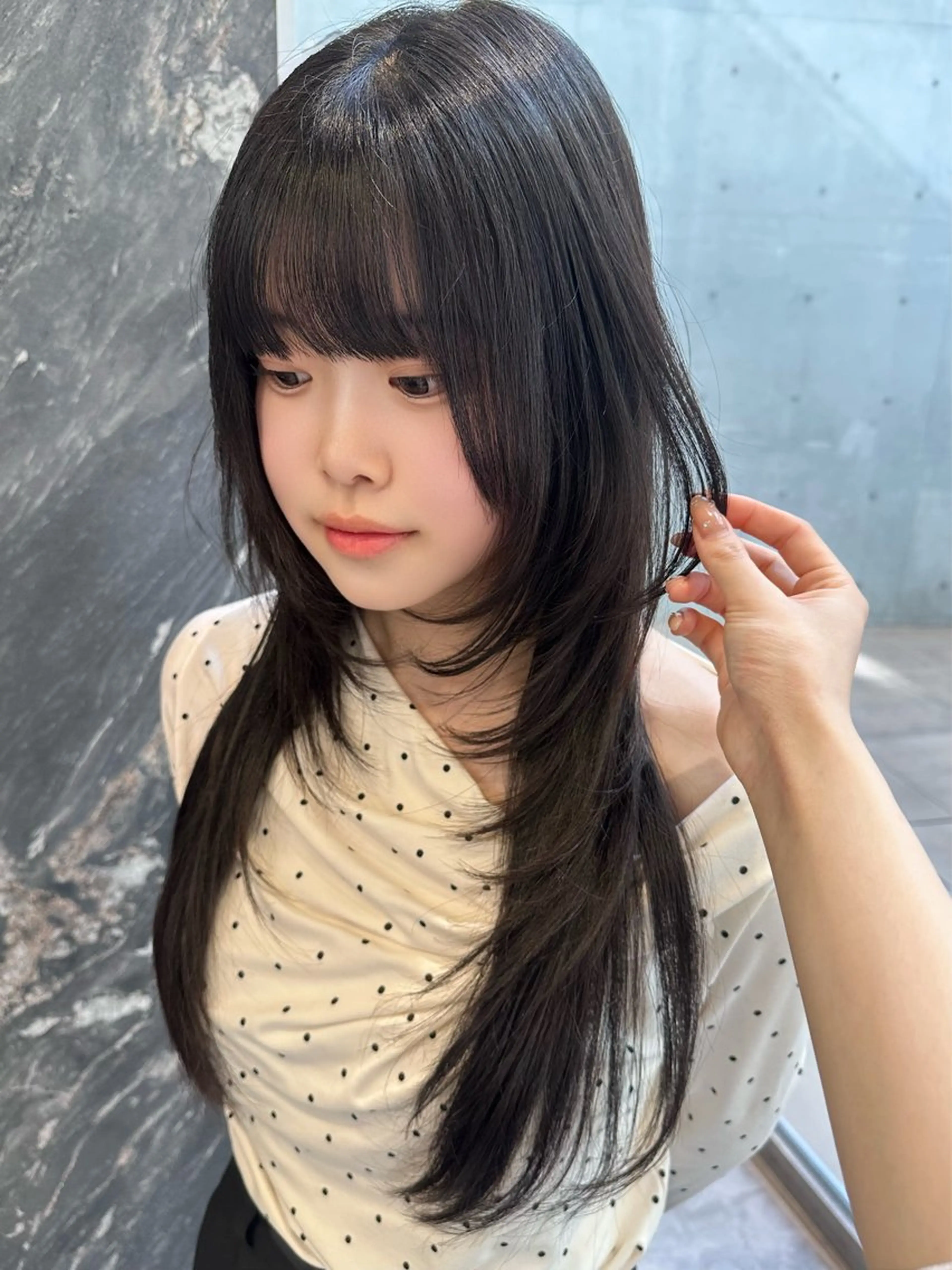 ロング カット トリートメント RiA/レイヤーカッ ト/ハッシュカットのヘアスタイル