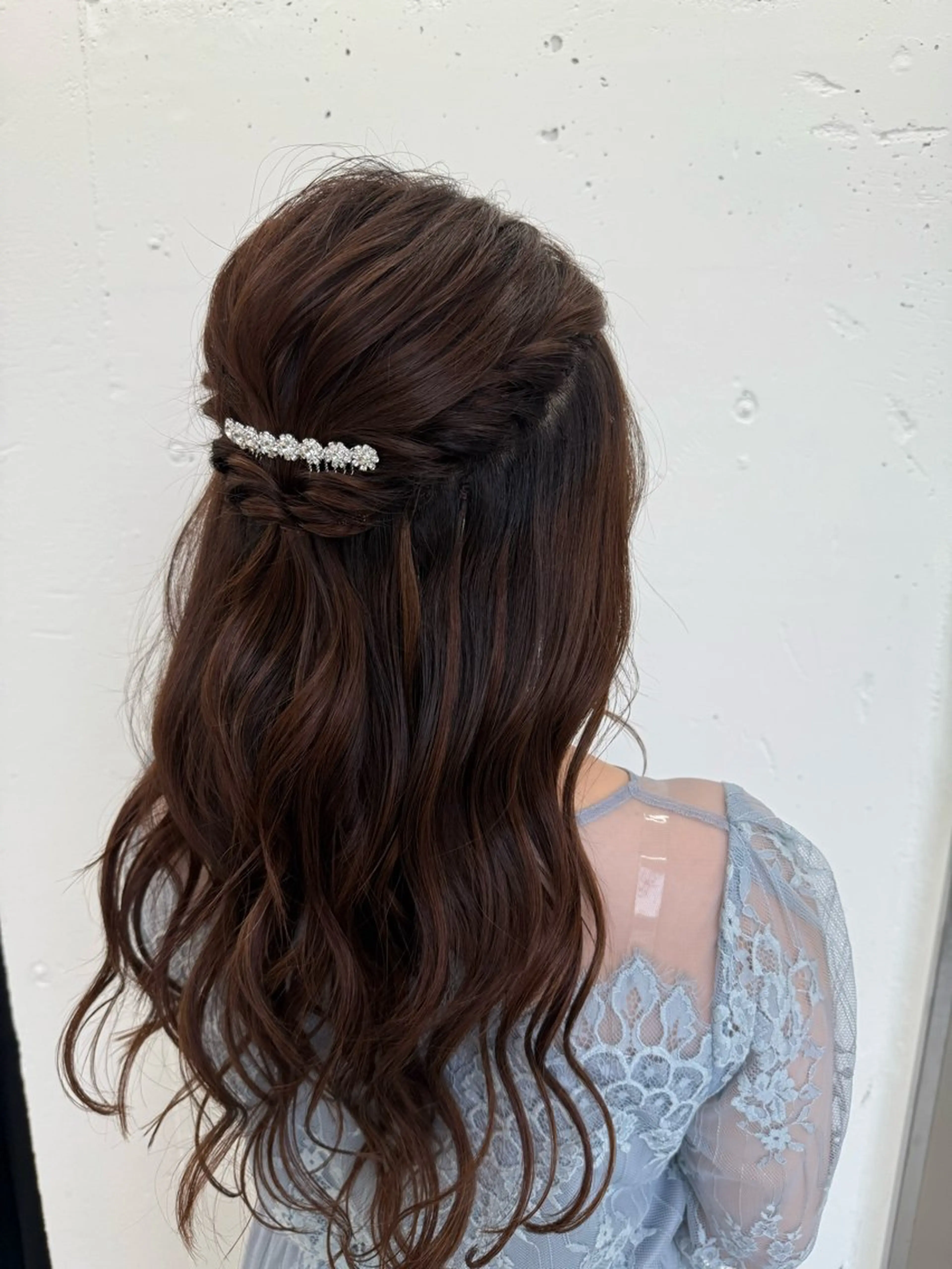 ヘアアレンジ ハーフアップ メンズ特化美容師/栄 /本間さつきのヘアスタイル