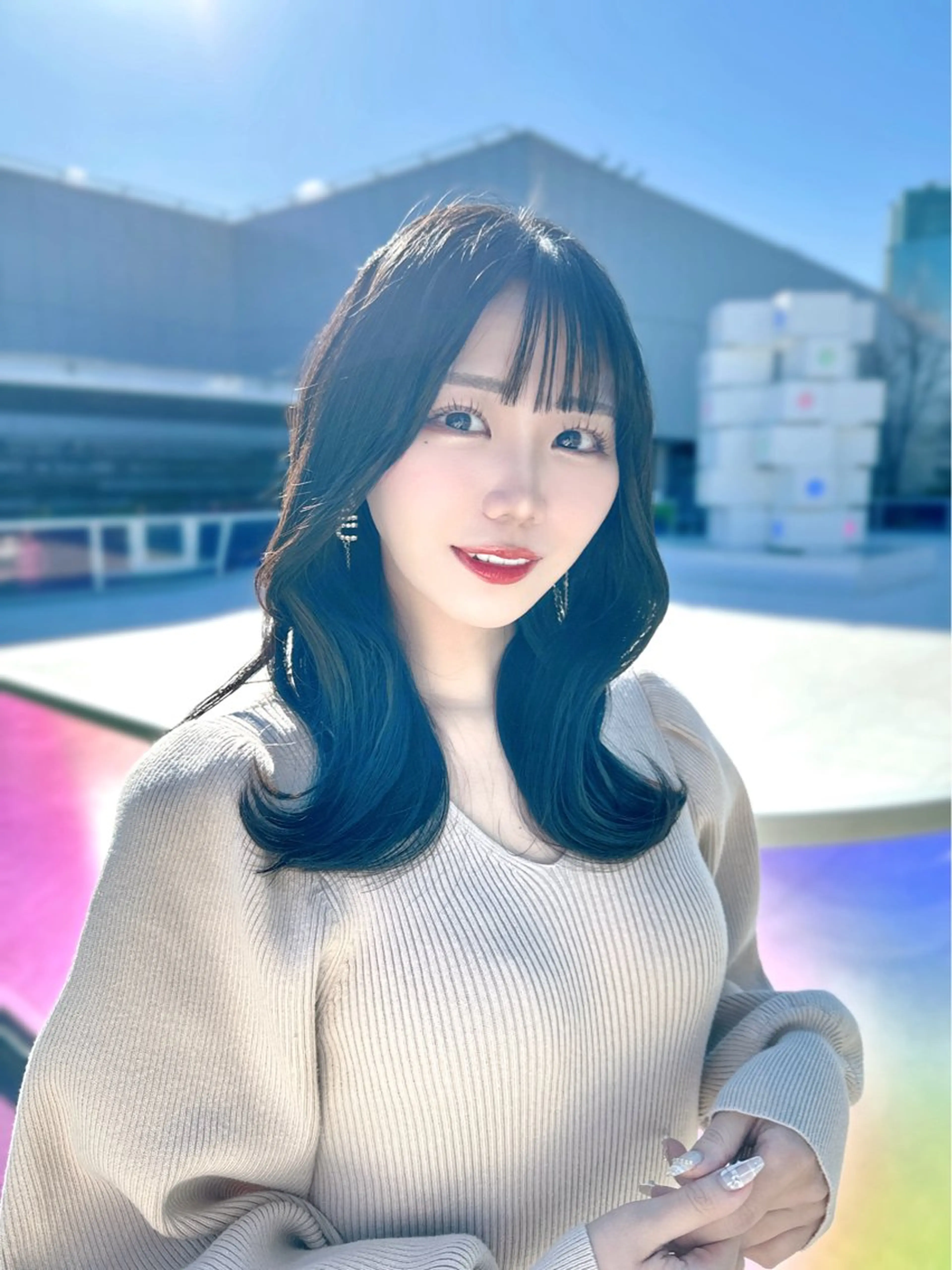 ロング カラー カット ヘアカラー トリートメント ヘッドスパ ヘアセット 韓国ヘア/レイヤー/ 顔まわり/りょーとのヘアスタイル