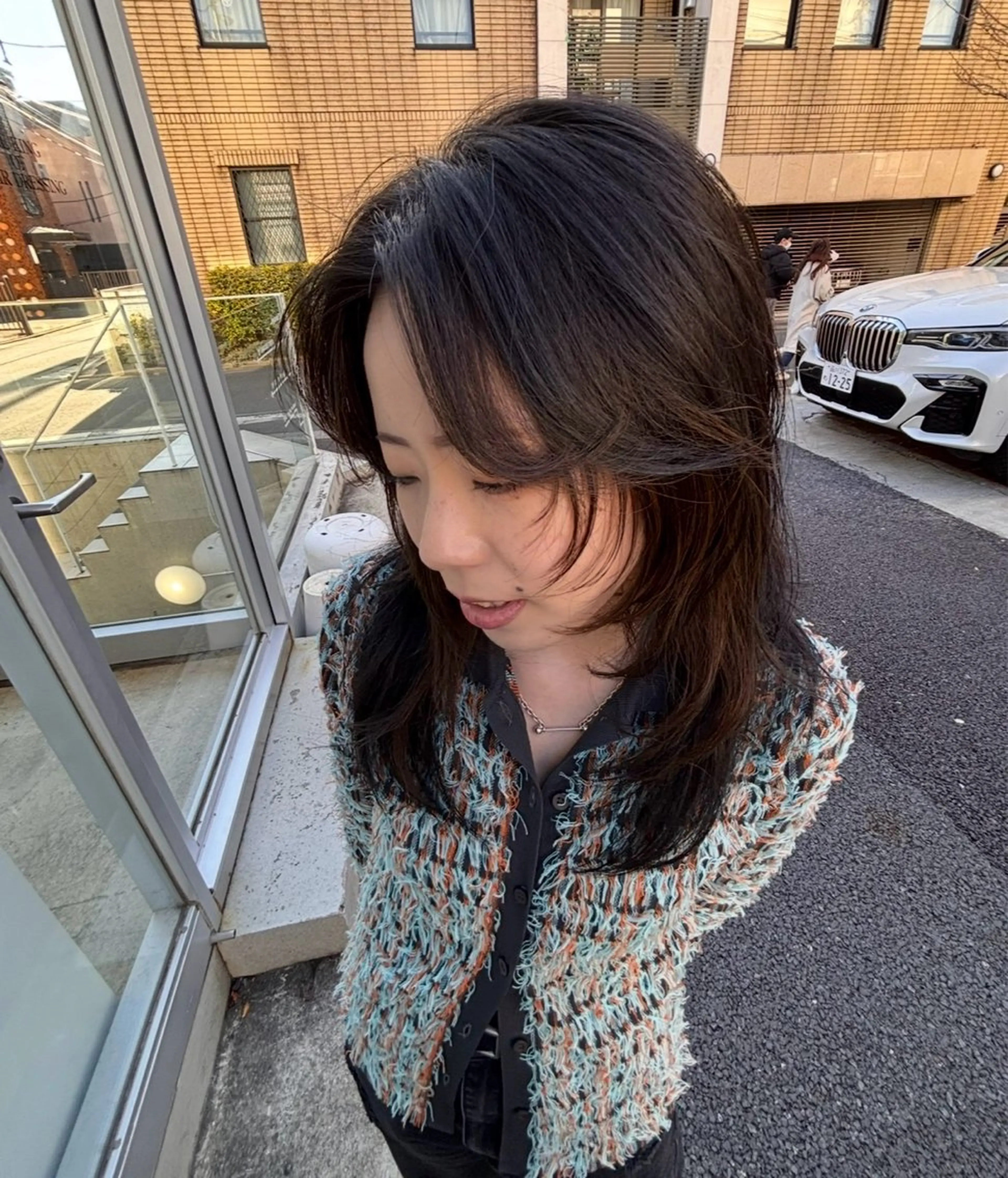 セミロング カット 🍀デザインカラー 🍀齋藤　翔龍のヘアスタイル